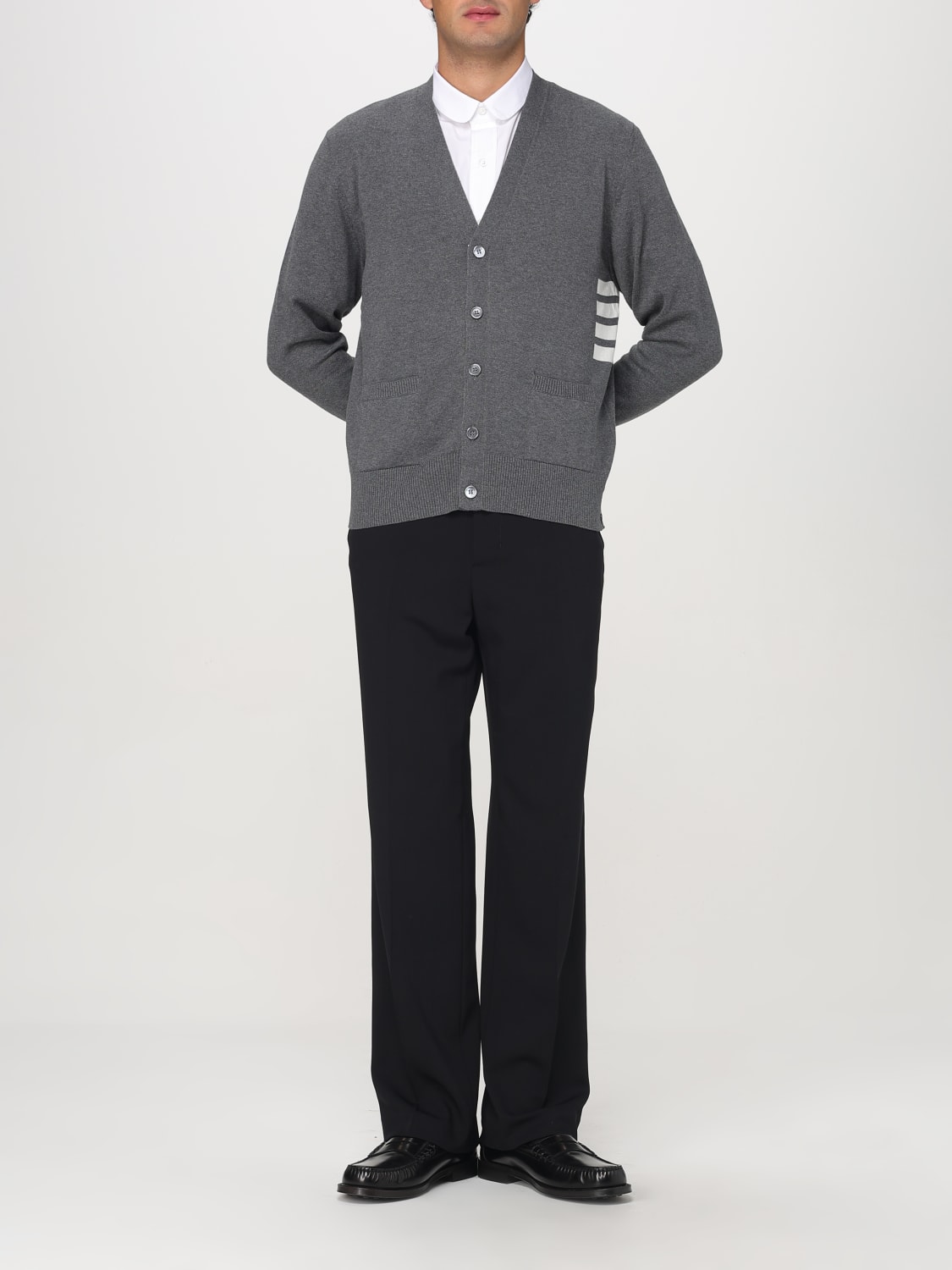 THOM BROWNE SWEATER: Sweater men Thom Browne, Grey - Img 2