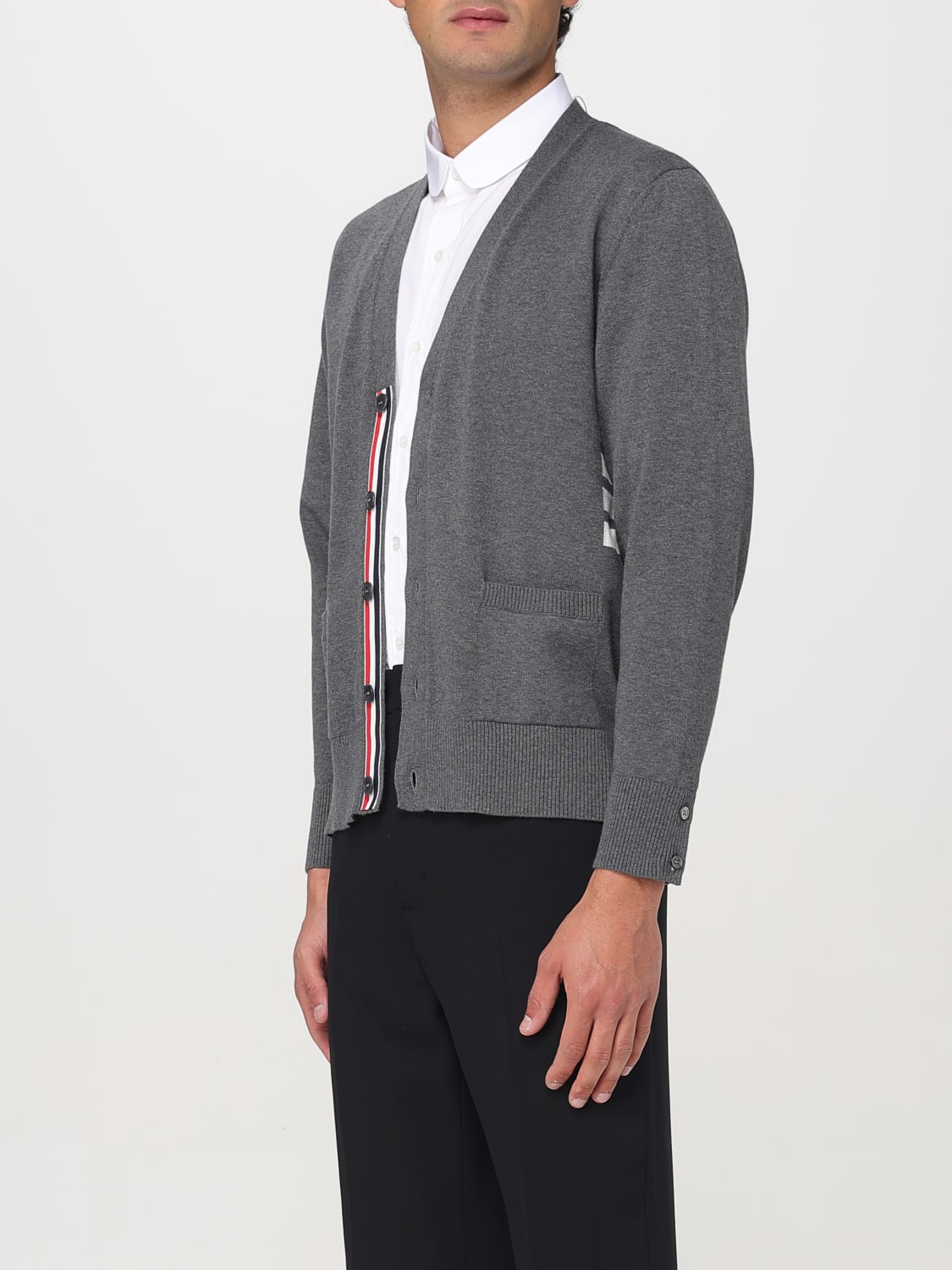 THOM BROWNE SWEATER: Sweater men Thom Browne, Grey - Img 4