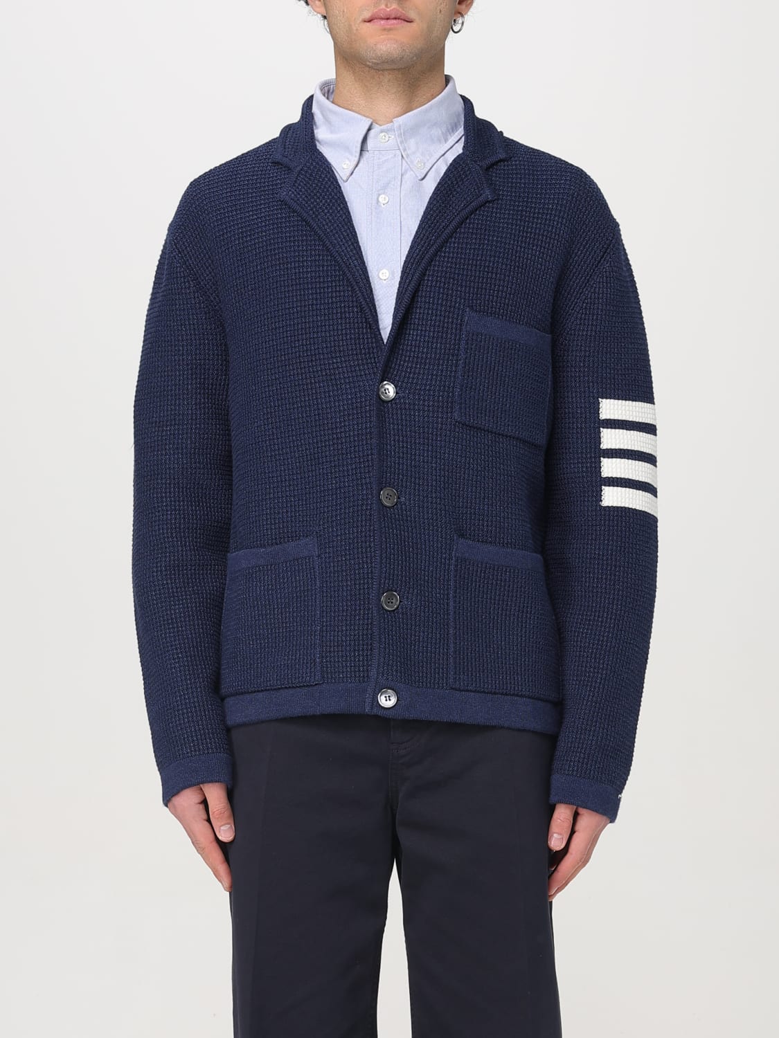 THOM BROWNE SWEATER: Blazer men Thom Browne, Blue - Img 1