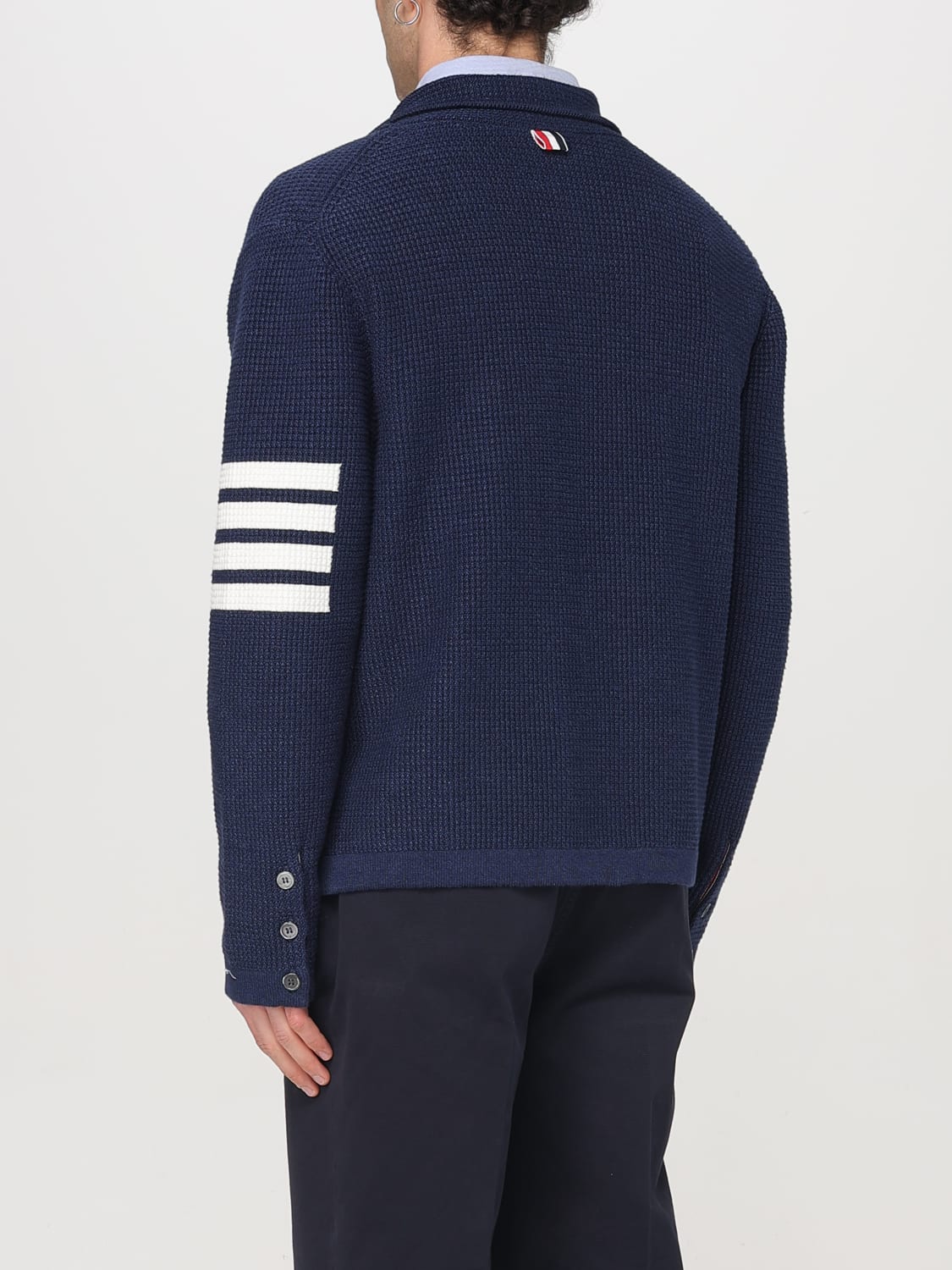 THOM BROWNE SWEATER: Blazer men Thom Browne, Blue - Img 3