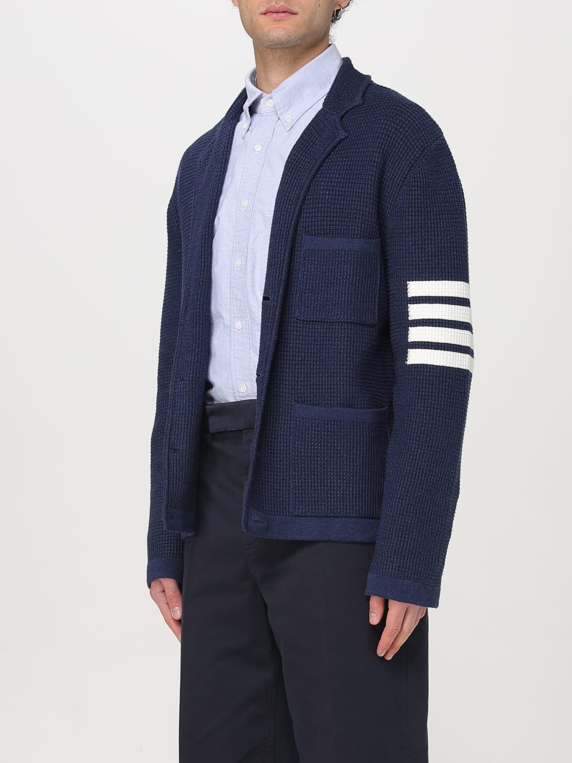 THOM BROWNE SWEATER: Blazer men Thom Browne, Blue - Img 4