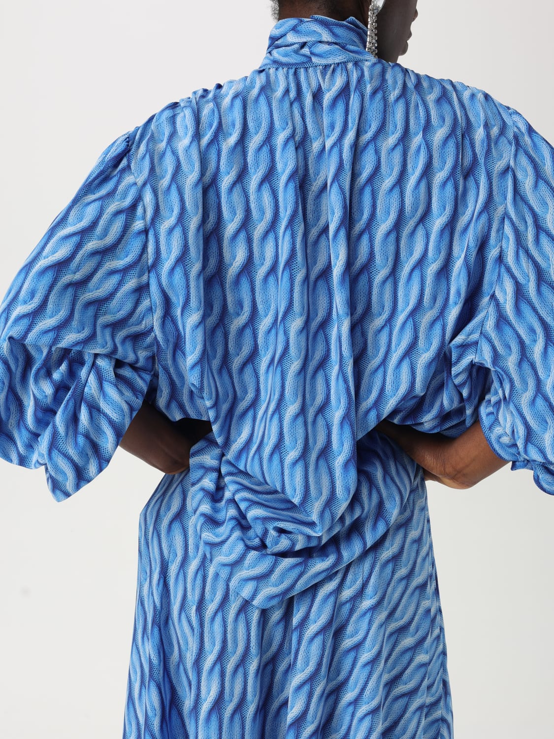 BALENCIAGA DRESS: Dress woman Balenciaga, Gnawed Blue - Img 5