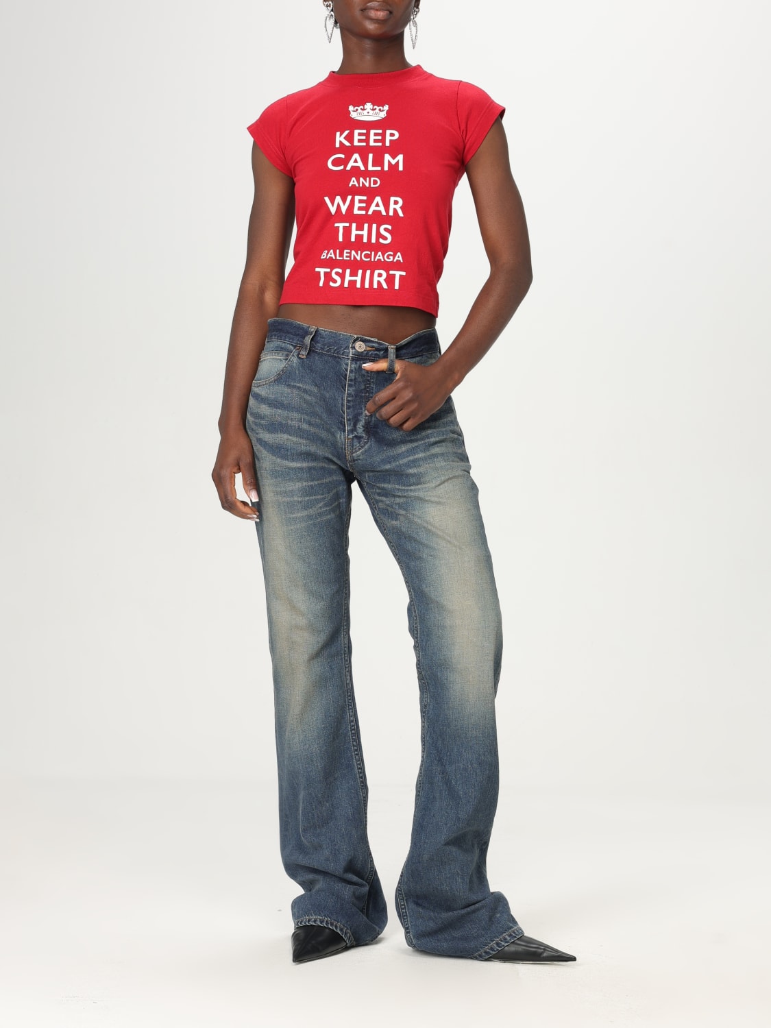 デニム・ジーパン BALENCIAGA Woman Jeans Denim 814086TRW62 3020 BALENCIAGA: women's jeans - Denim | Balenciaga jeans