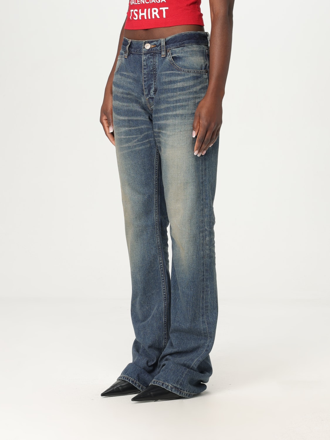 デニム・ジーパン BALENCIAGA Woman Jeans Denim 814086TRW62 3020 BALENCIAGA: women's jeans - Denim | Balenciaga jeans