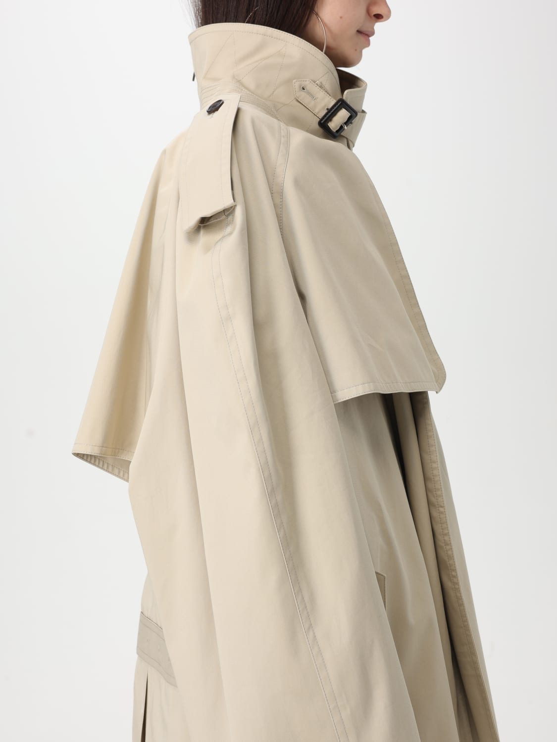 【BALENCIAGA】 BEIGE COTTON TRENCH COAT コート 814615TBP01 BALENCIAGA: oversize cotton trench coat - Beige | Balenciaga