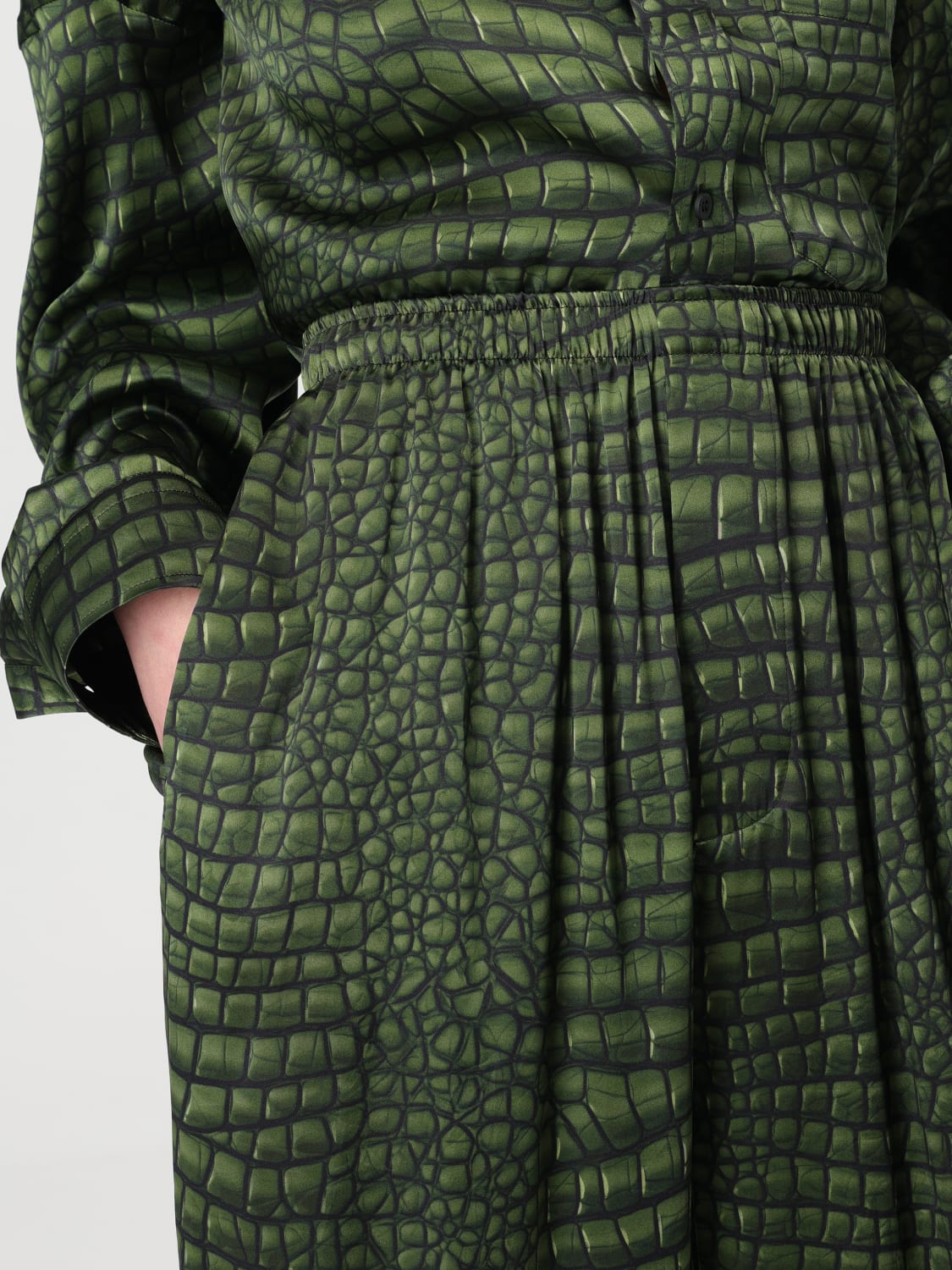 BALENCIAGA: Pants woman - Green | Balenciaga pants