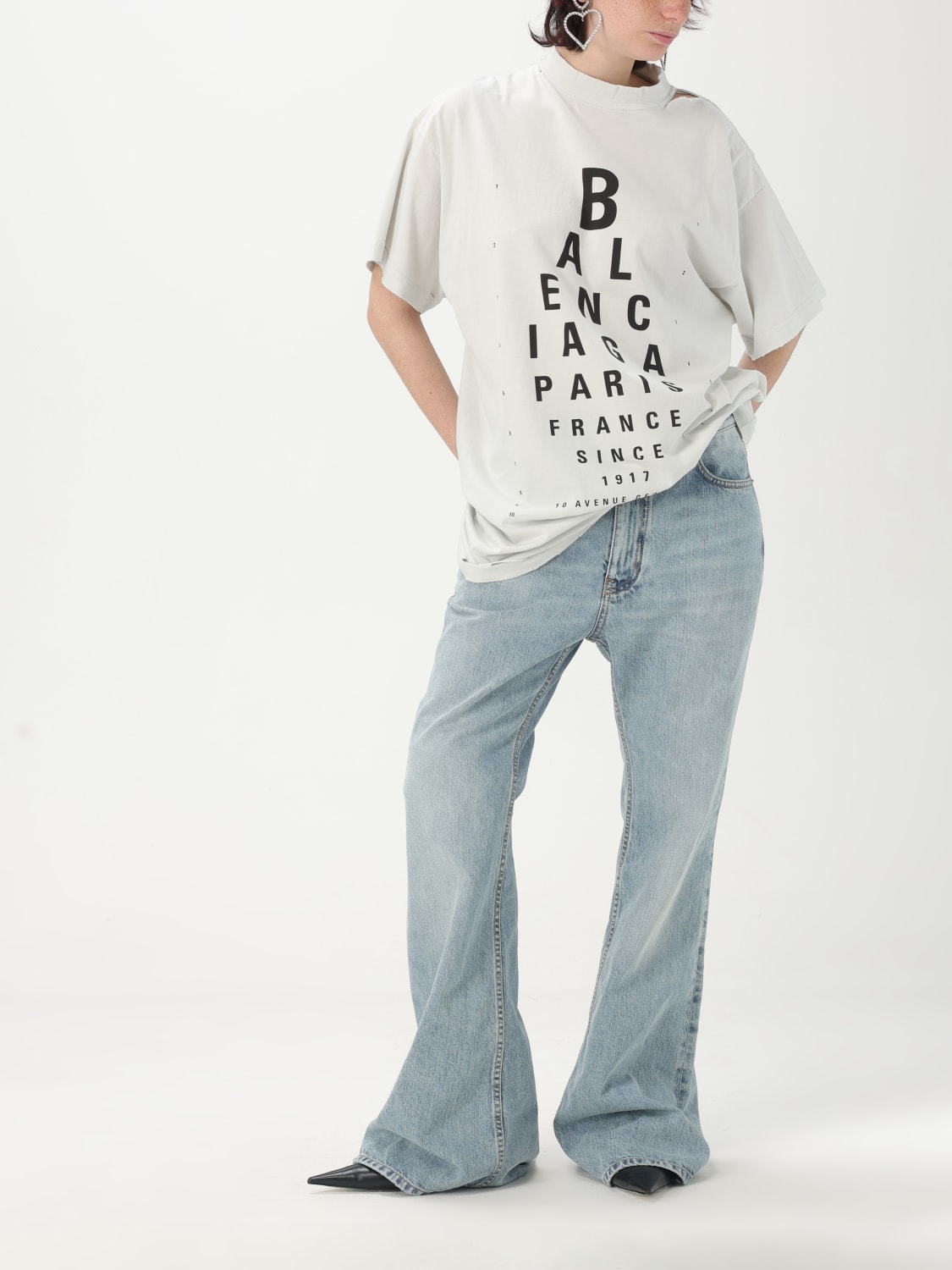 BALENCIAGA CAMISETA: Camiseta mujer Balenciaga, Negro - Img 2