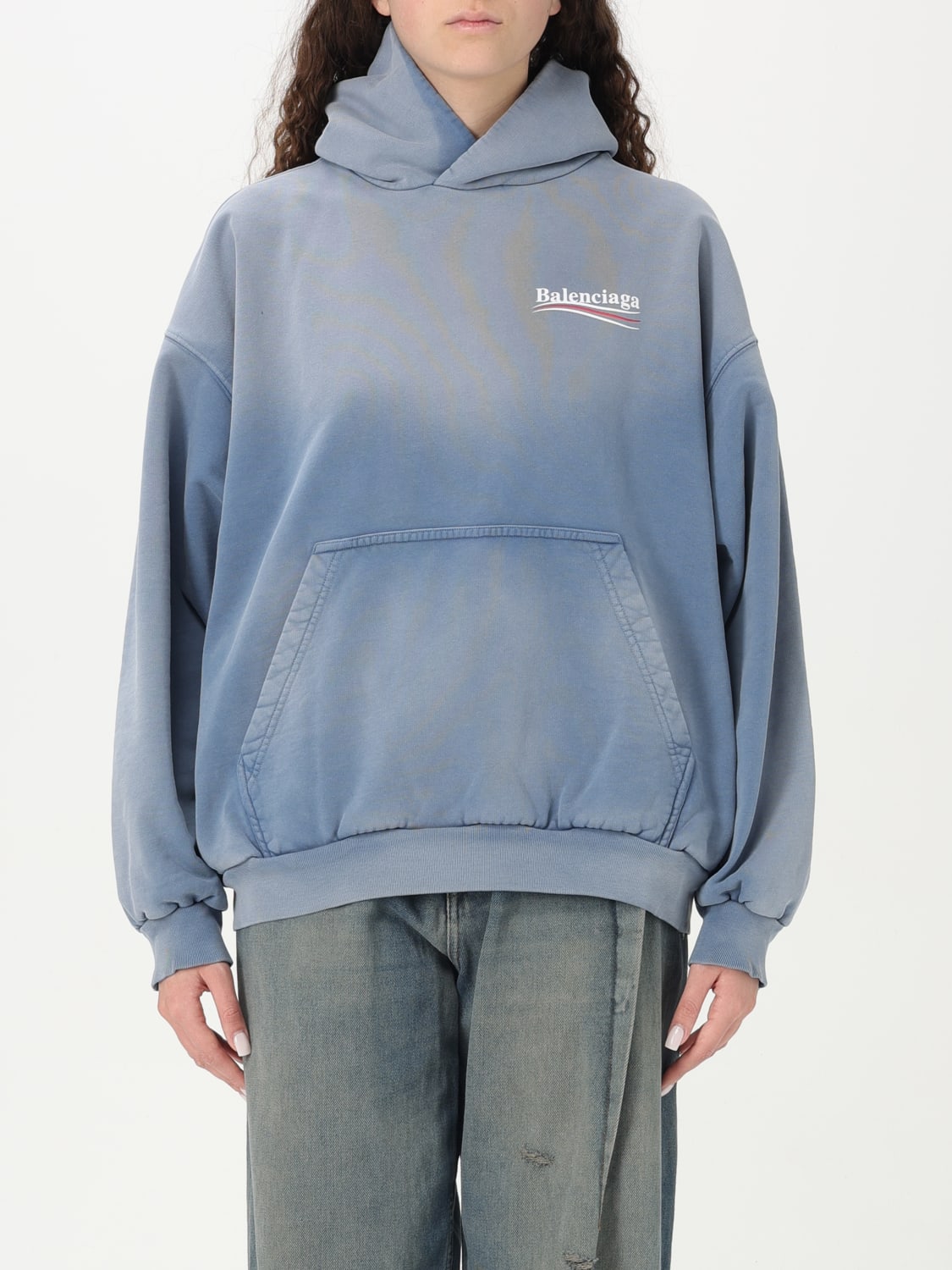 スウェット・トレーナー BALENCIAGA SWEATSHIRTS (767877TSVG6 1463) BALENCIAGA：スウェットシャツ レディース - ブルー | GIGLIO