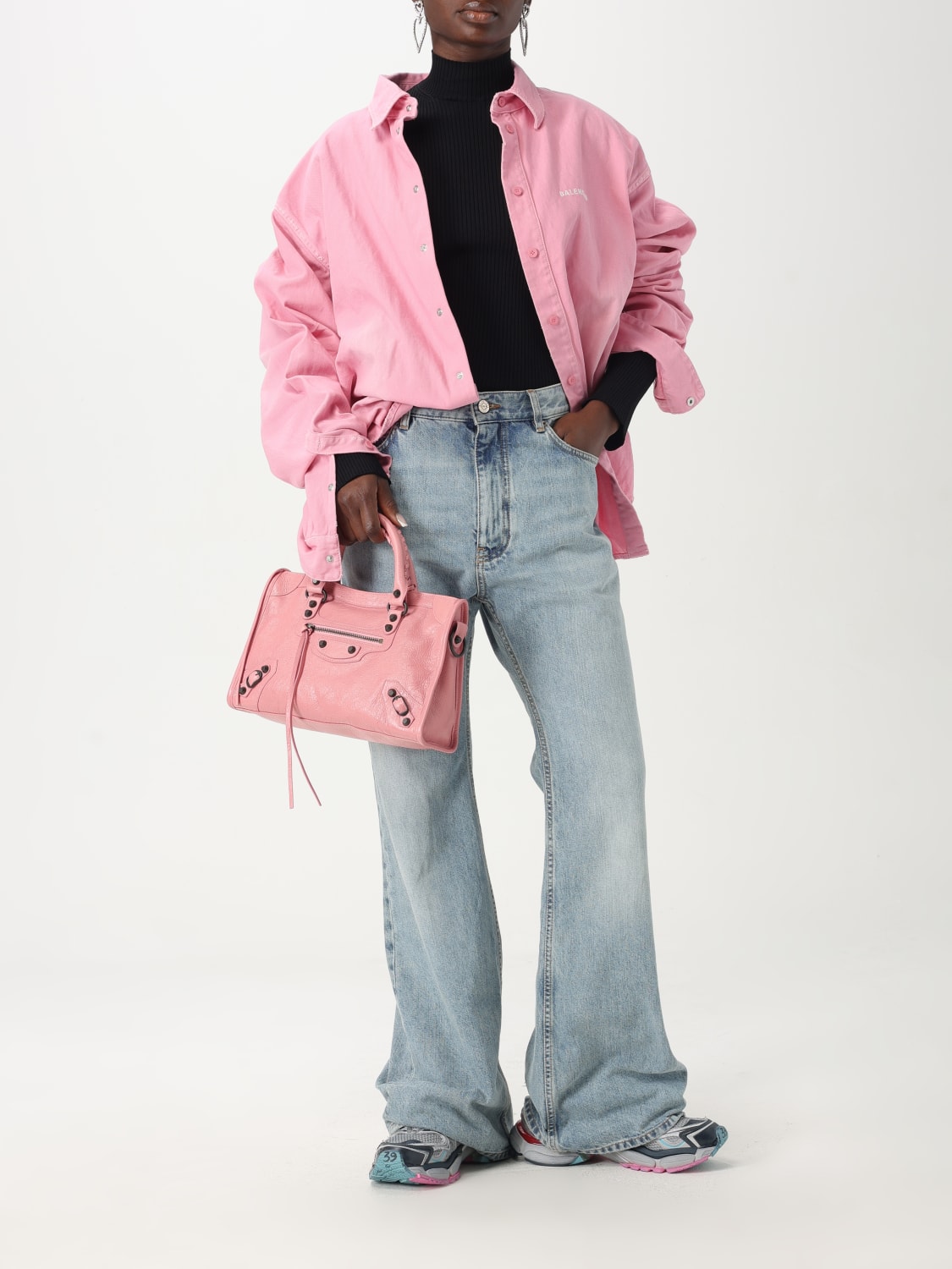 BALENCIAGA РУБАШКА: Рубашка Женское Balenciaga, Пудра - Img 2