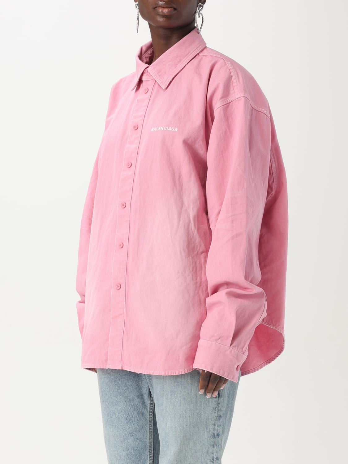BALENCIAGA РУБАШКА: Рубашка Женское Balenciaga, Пудра - Img 4
