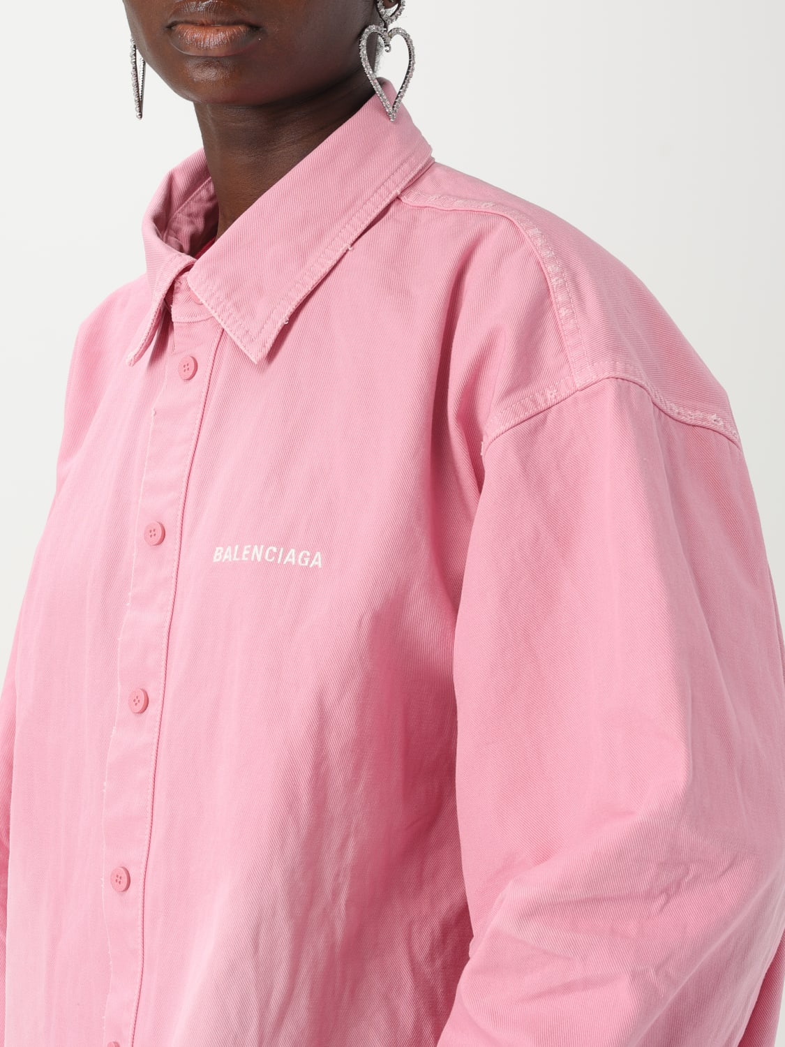 BALENCIAGA РУБАШКА: Рубашка Женское Balenciaga, Пудра - Img 5