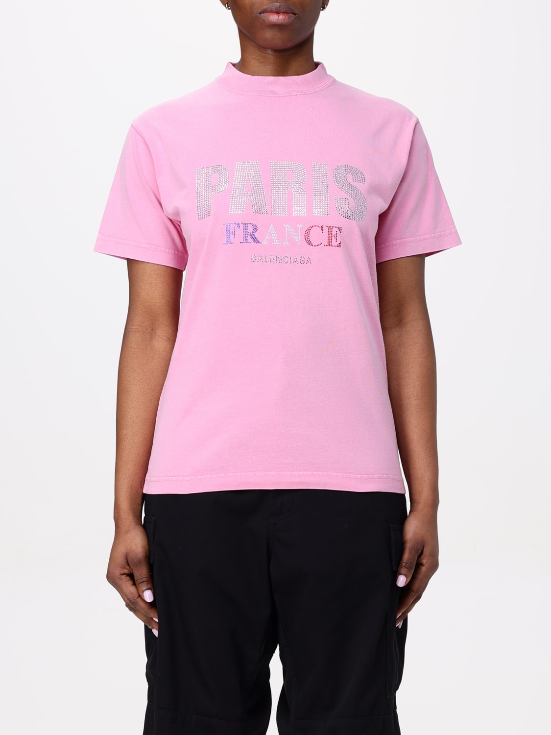 Tシャツ・カットソー BALENCIAGA Women Tops 809122TRVL5 PINK BALENCIAGA: T-shirt woman - Pink | Balenciaga t-shirt