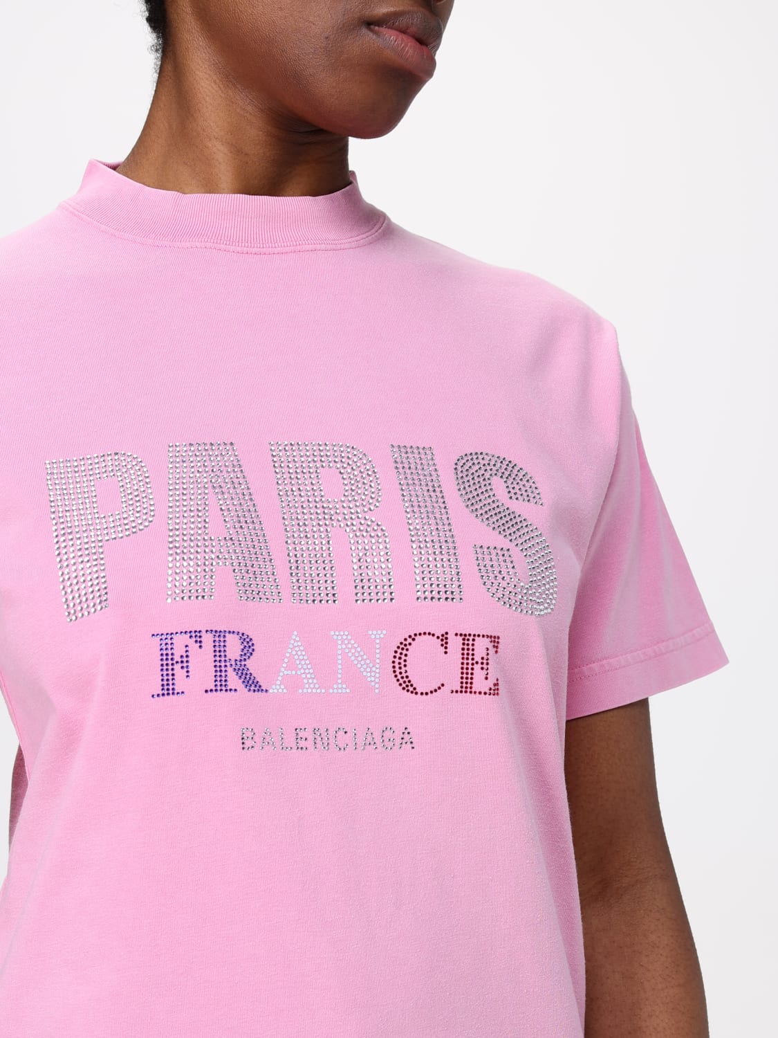 Tシャツ・カットソー BALENCIAGA Women Tops 809122TRVL5 PINK BALENCIAGA: T-shirt woman - Pink | Balenciaga t-shirt