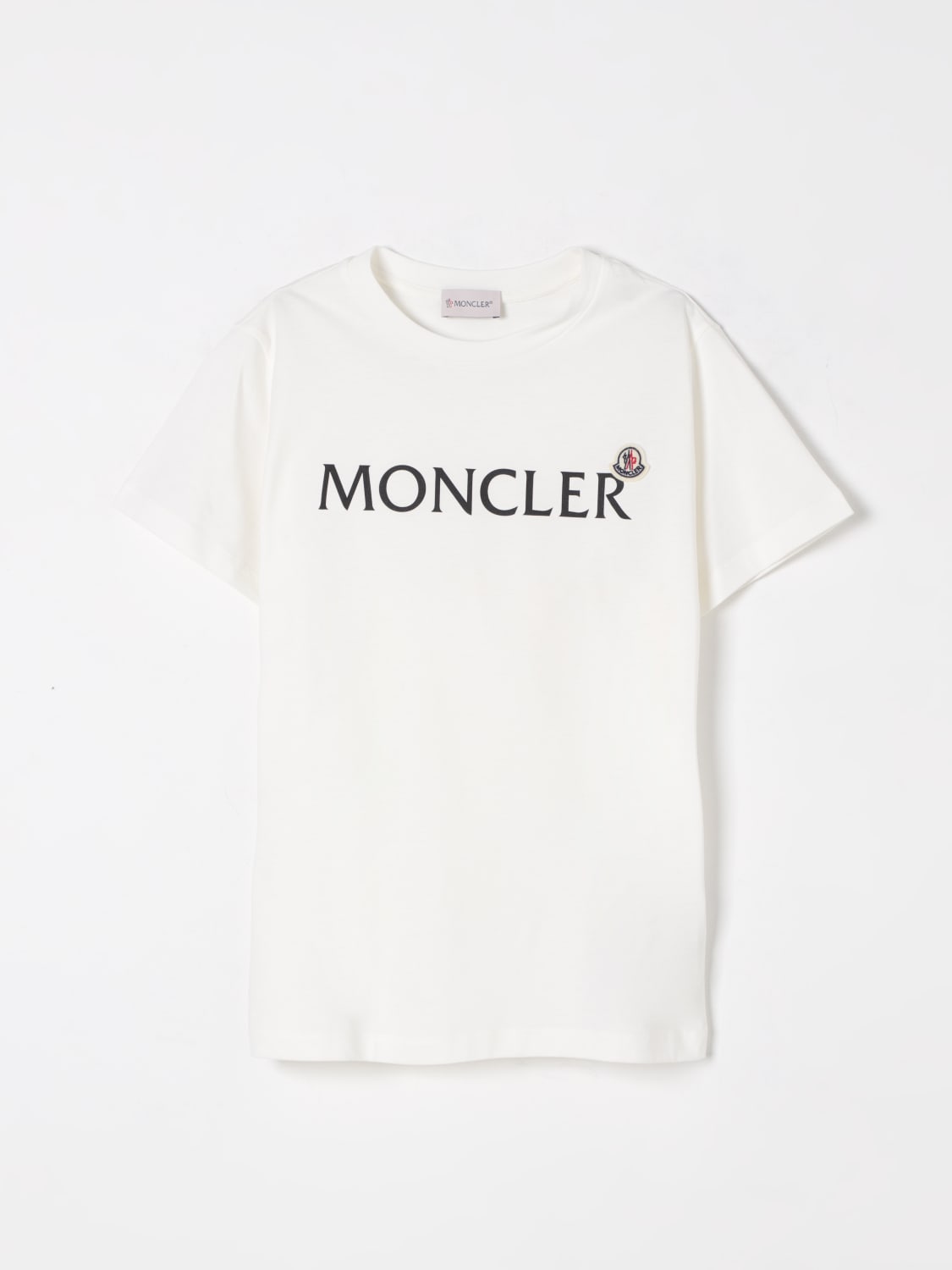 MONCLER T-SHIRT: T-shirt kids Moncler, White - Img 1