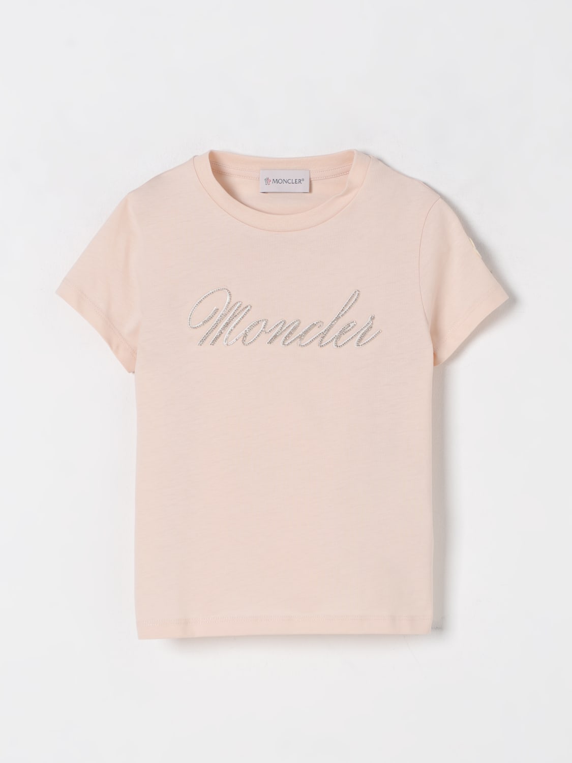 MONCLER T-SHIRT: T-shirt kinder Moncler, Puder - Img 1