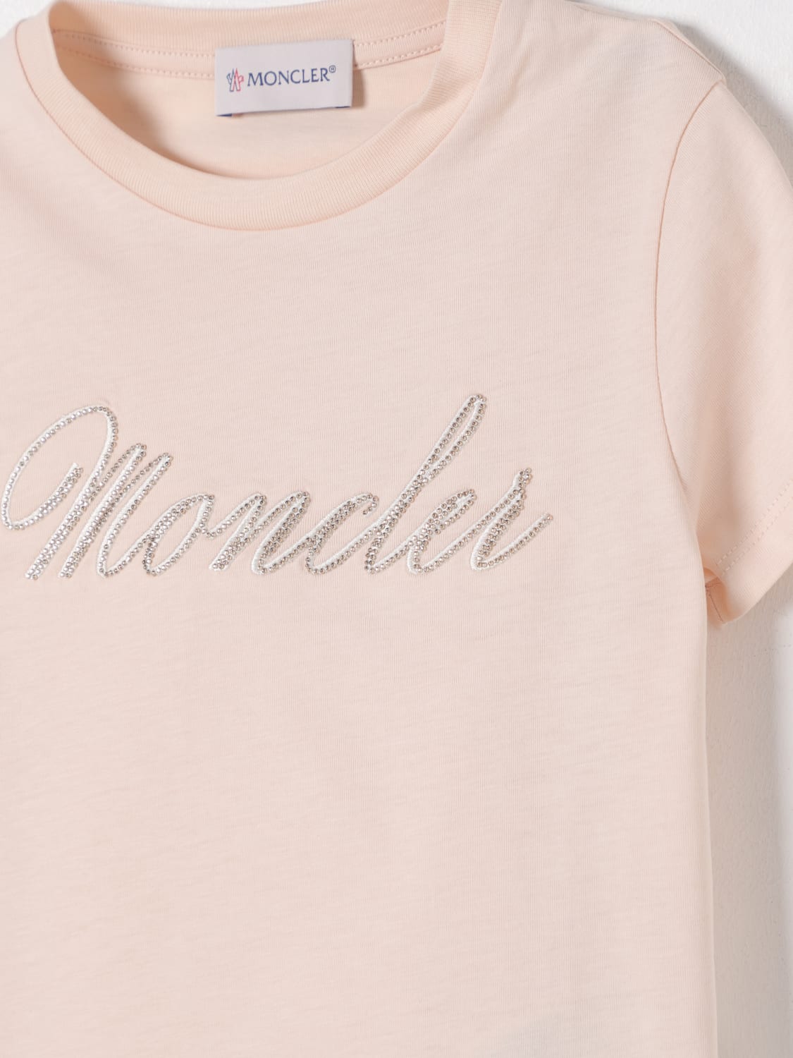 MONCLER T-SHIRT: T-shirt kinder Moncler, Puder - Img 3