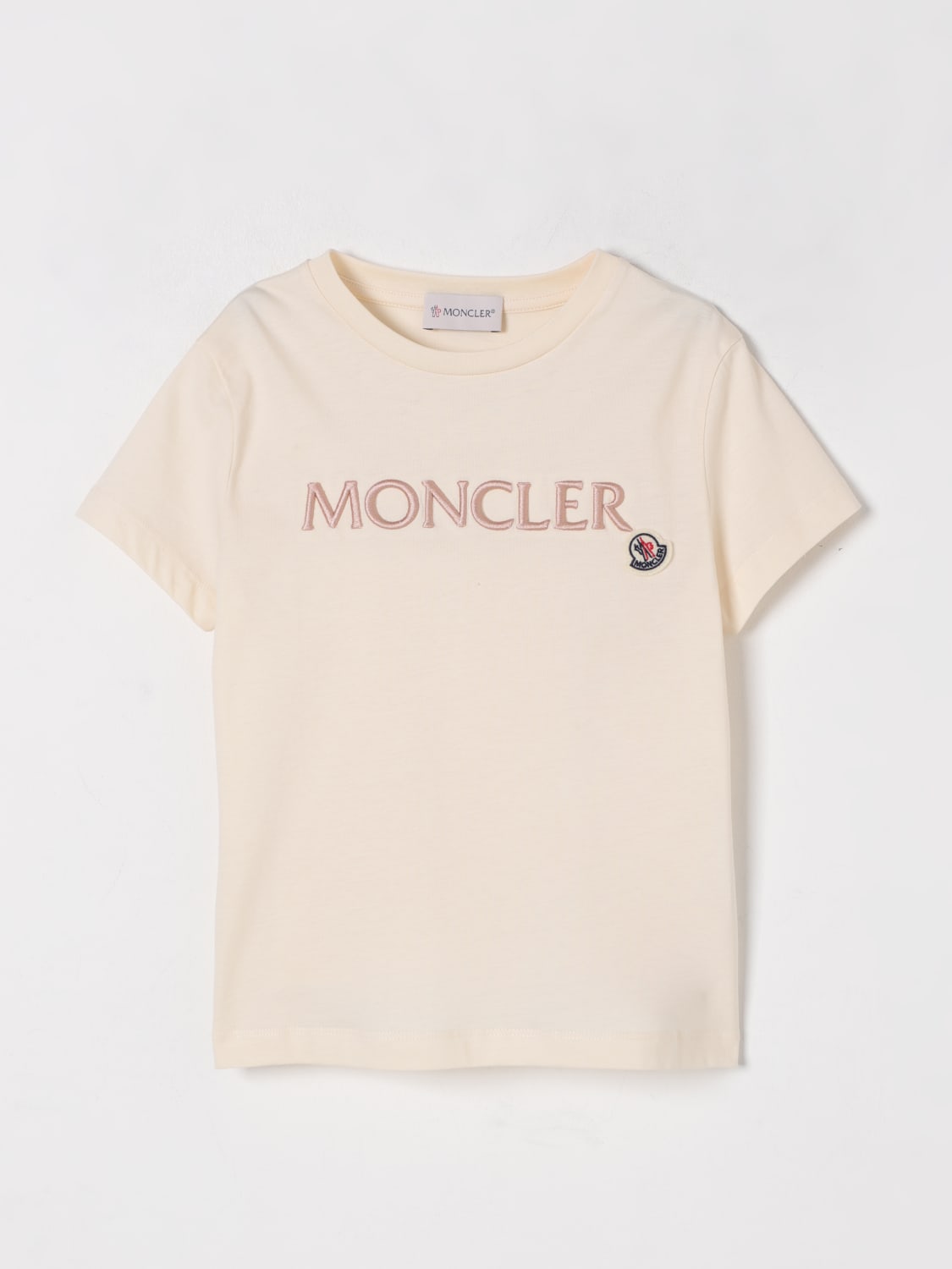 MONCLER Tシャツ: Tシャツ ボーイ Moncler, イエロークリーム - Img 1