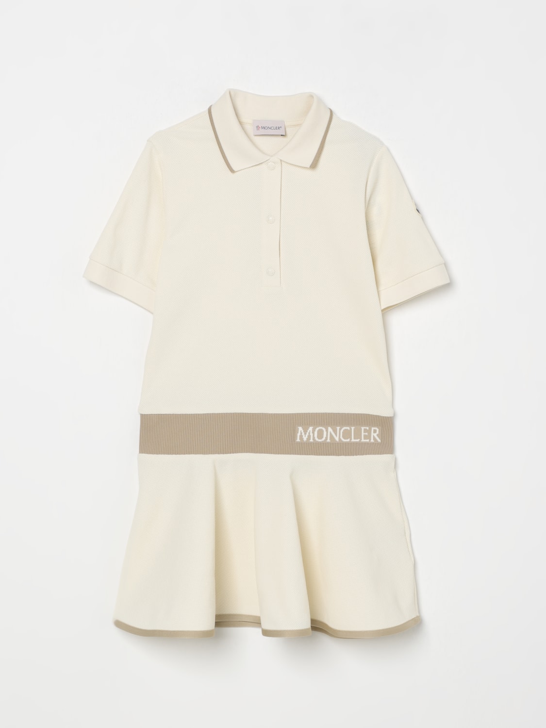MONCLER KLEID: Kleid kinder Moncler, Yellow Cream - Img 1