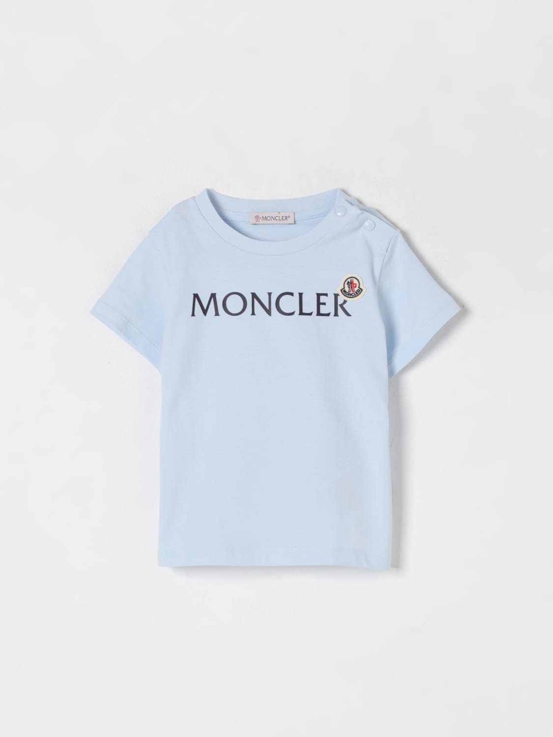 MONCLER T-SHIRT: T-shirt kids Moncler, Blue - Img 1