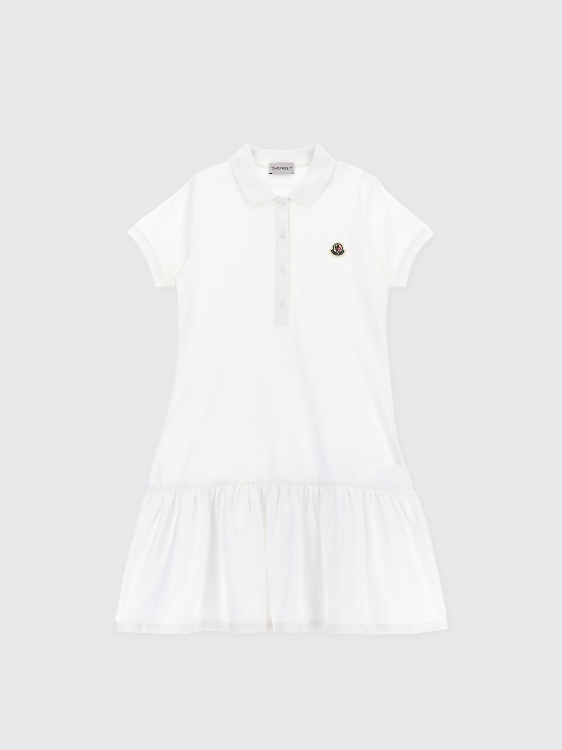 ★【MONCLER】Abito polo in spugna di cotone★ ポロドレス MONCLER: Abito a polo in cotone - Bianco | Abito Moncler