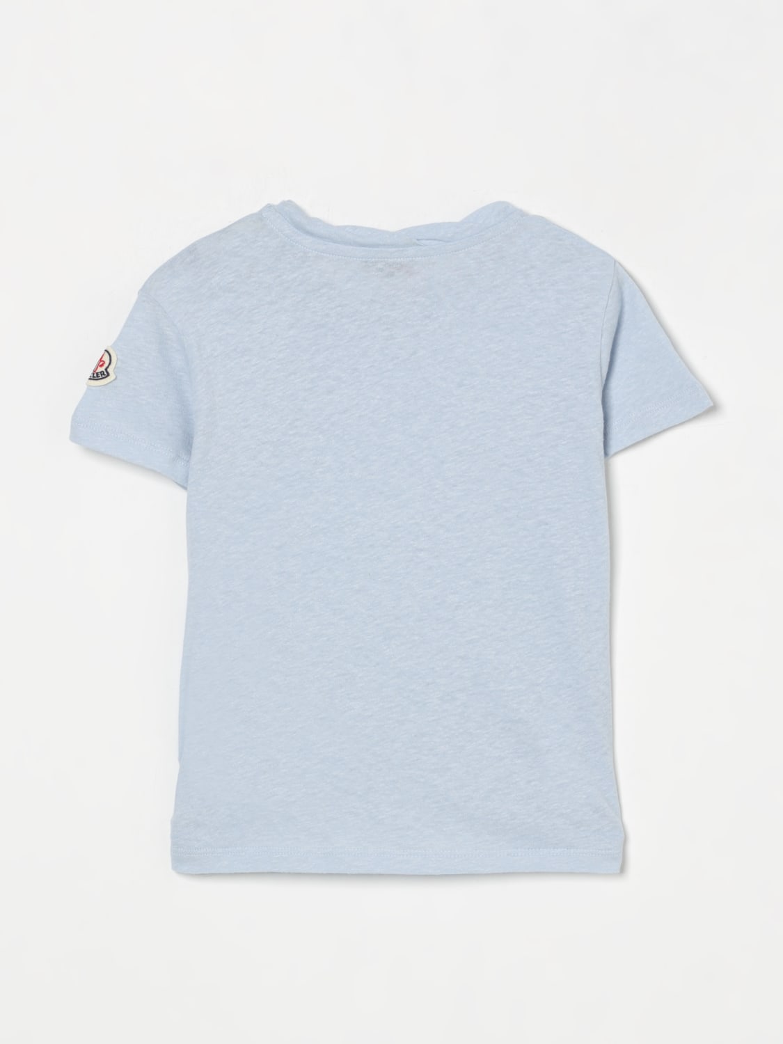 MONCLER T-SHIRT: T-shirt enfant Moncler, Turquoise - Img 2