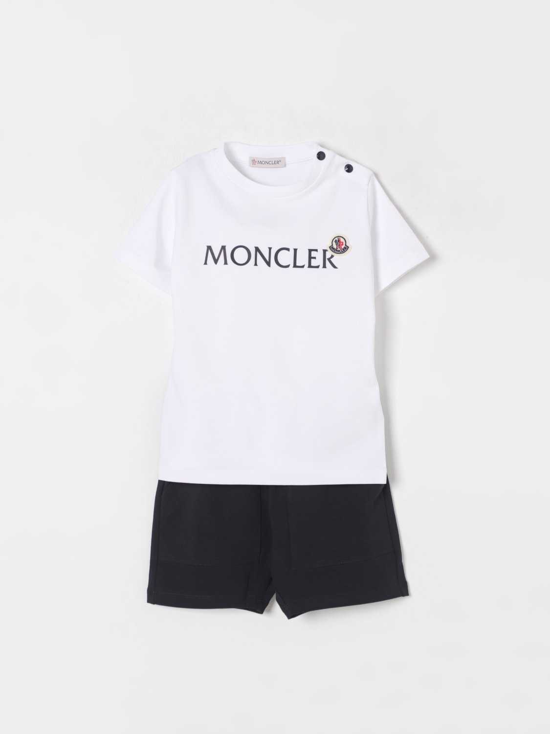MONCLER JUMPSUIT: Jumpsuit kids Moncler, White - Img 1