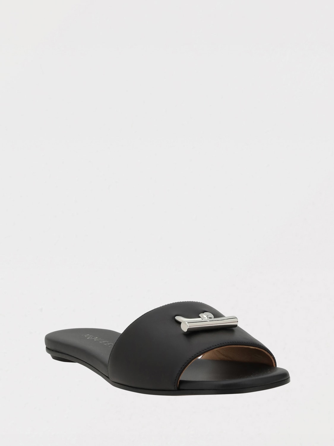 MCQUEEN: Shoes woman - Black | McQueen flat sandals