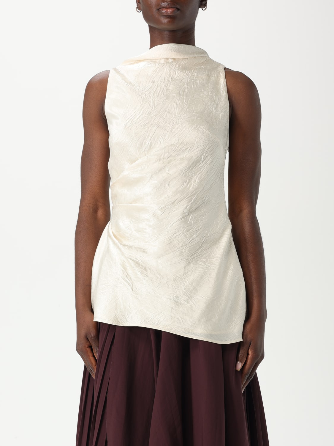 MCQUEEN TOP: Top McQueen in misto cotone , Perla - Img 1