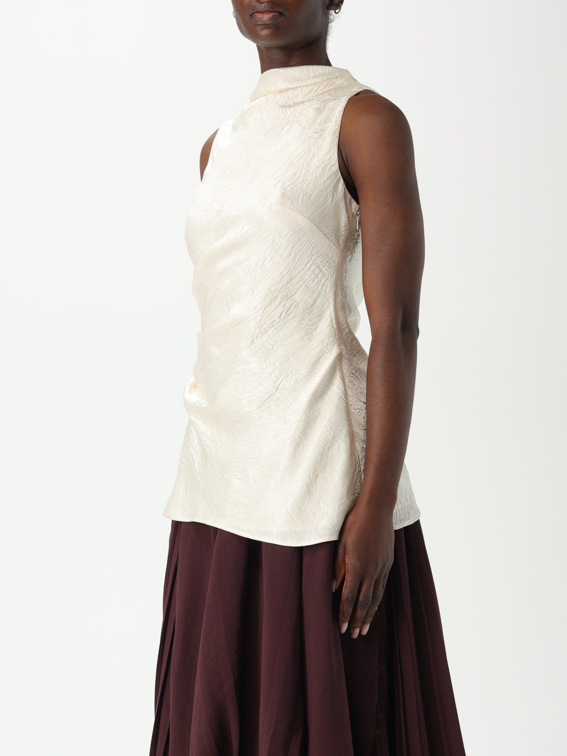 MCQUEEN TOP: Top McQueen in misto cotone , Perla - Img 4