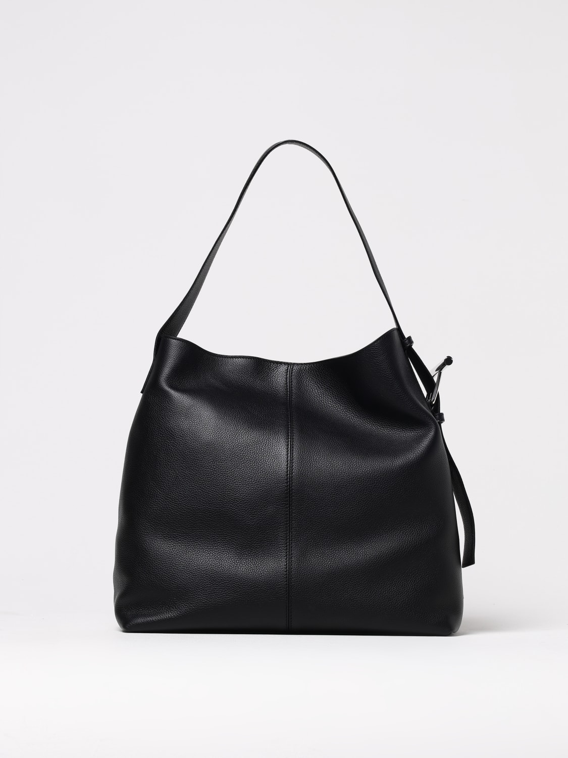 MCQUEEN BORSA A SPALLA: Borsa T-Bar Sling McQueen in pelle a grana , Nero - Img 1