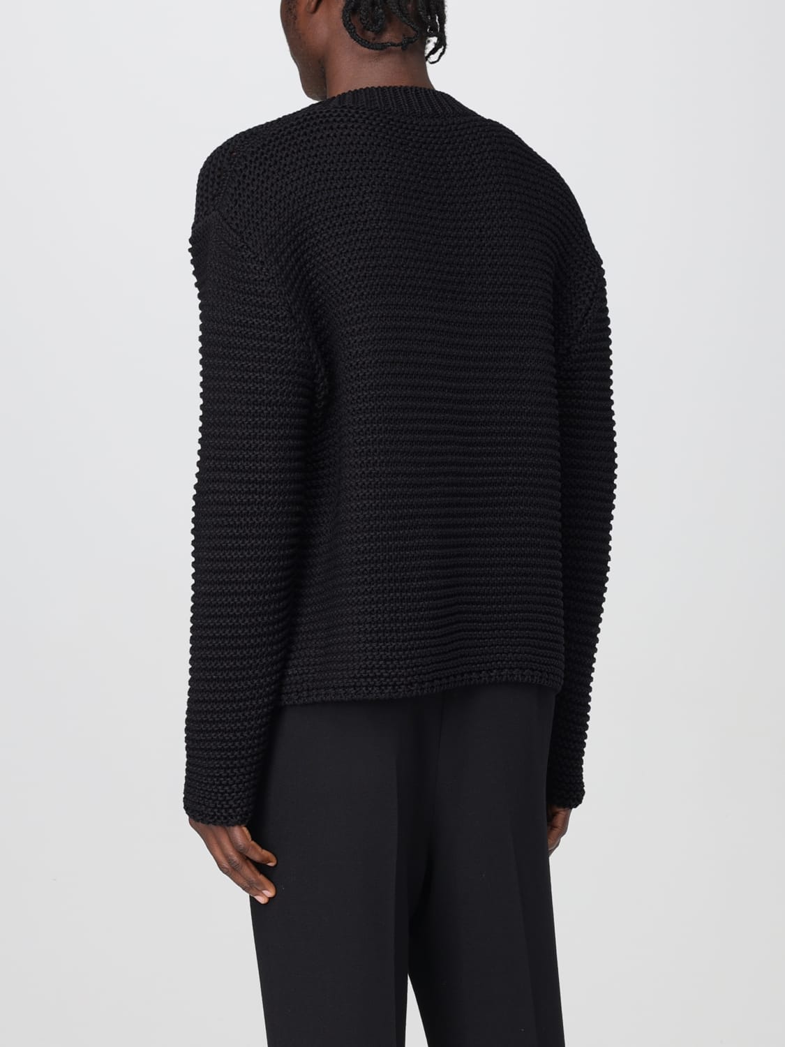 MCQUEEN MAGLIA: Maglia a girocollo McQueen in cotone, Nero - Img 3