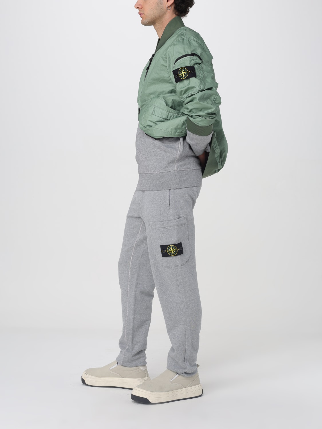STONE ISLAND：スウェットシャツ メンズ - グレー 2 | GIGLIO