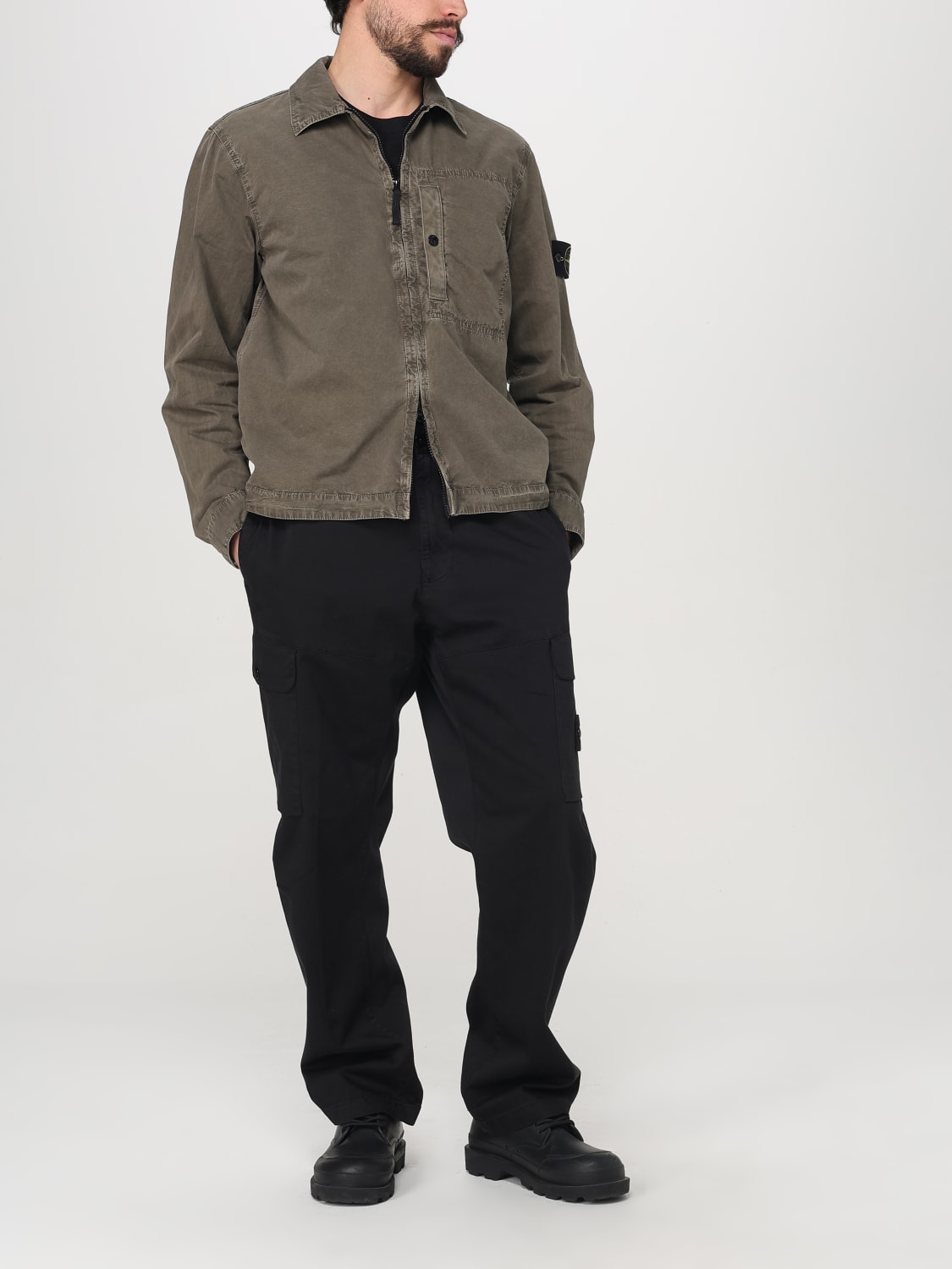 STONE ISLAND JACKET: Stone Island canvas jacket, Military - Img 2
