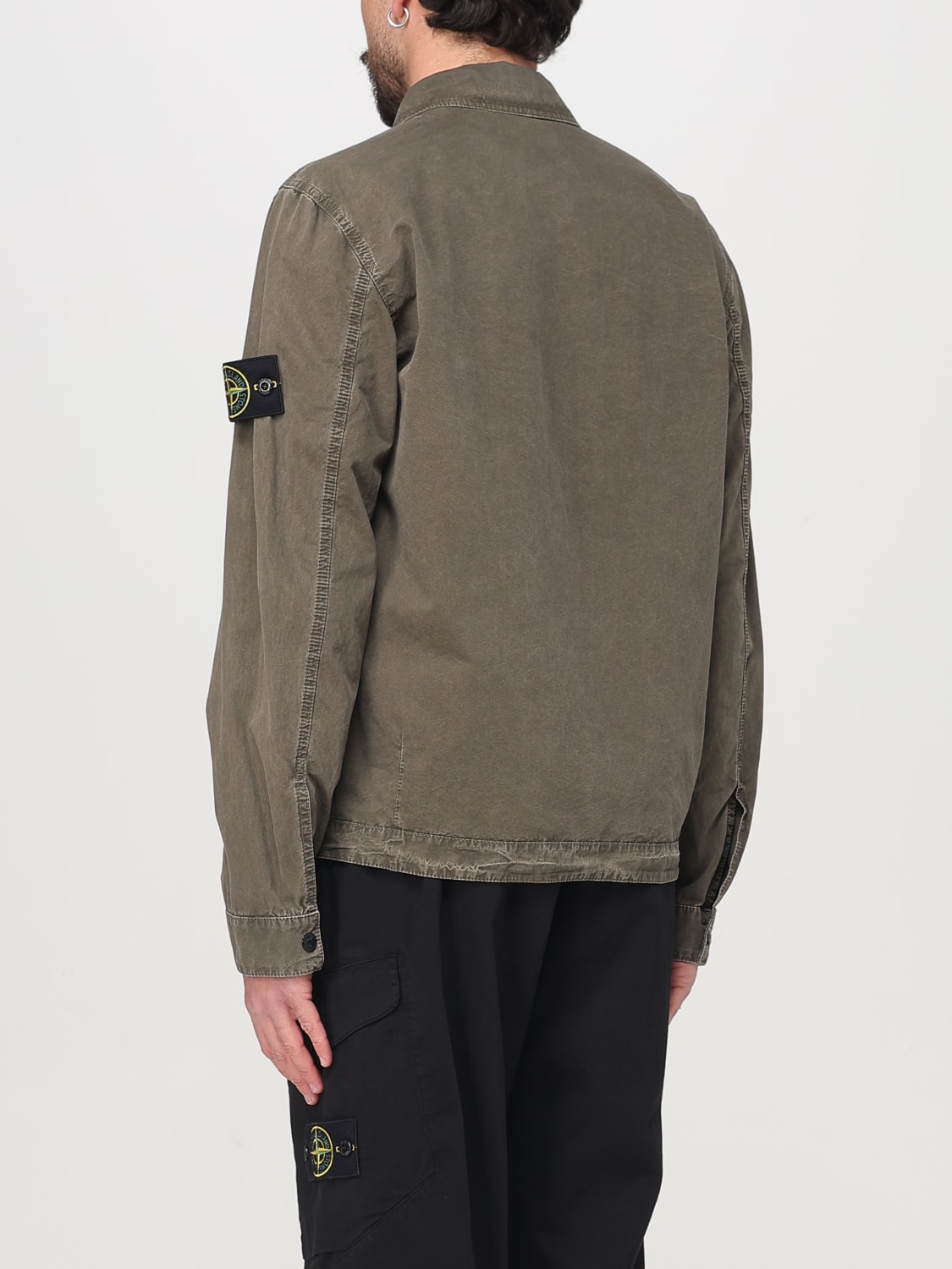 STONE ISLAND JACKET: Stone Island canvas jacket, Military - Img 3