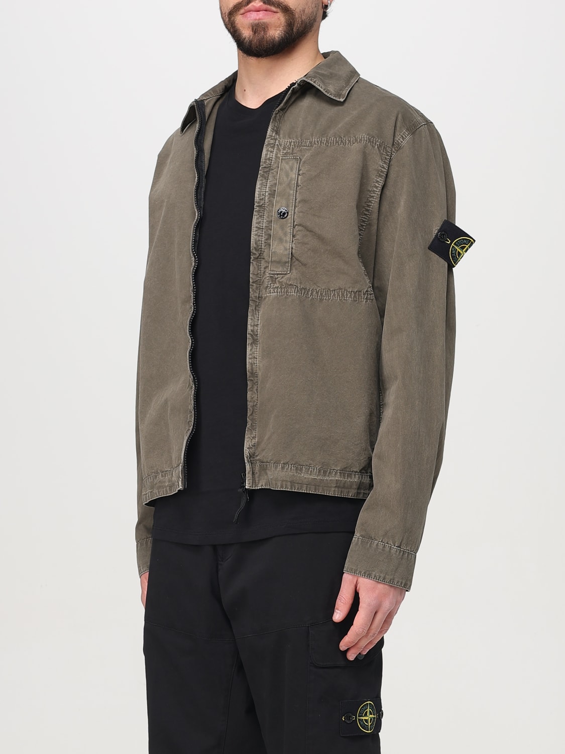 STONE ISLAND JACKET: Stone Island canvas jacket, Military - Img 4