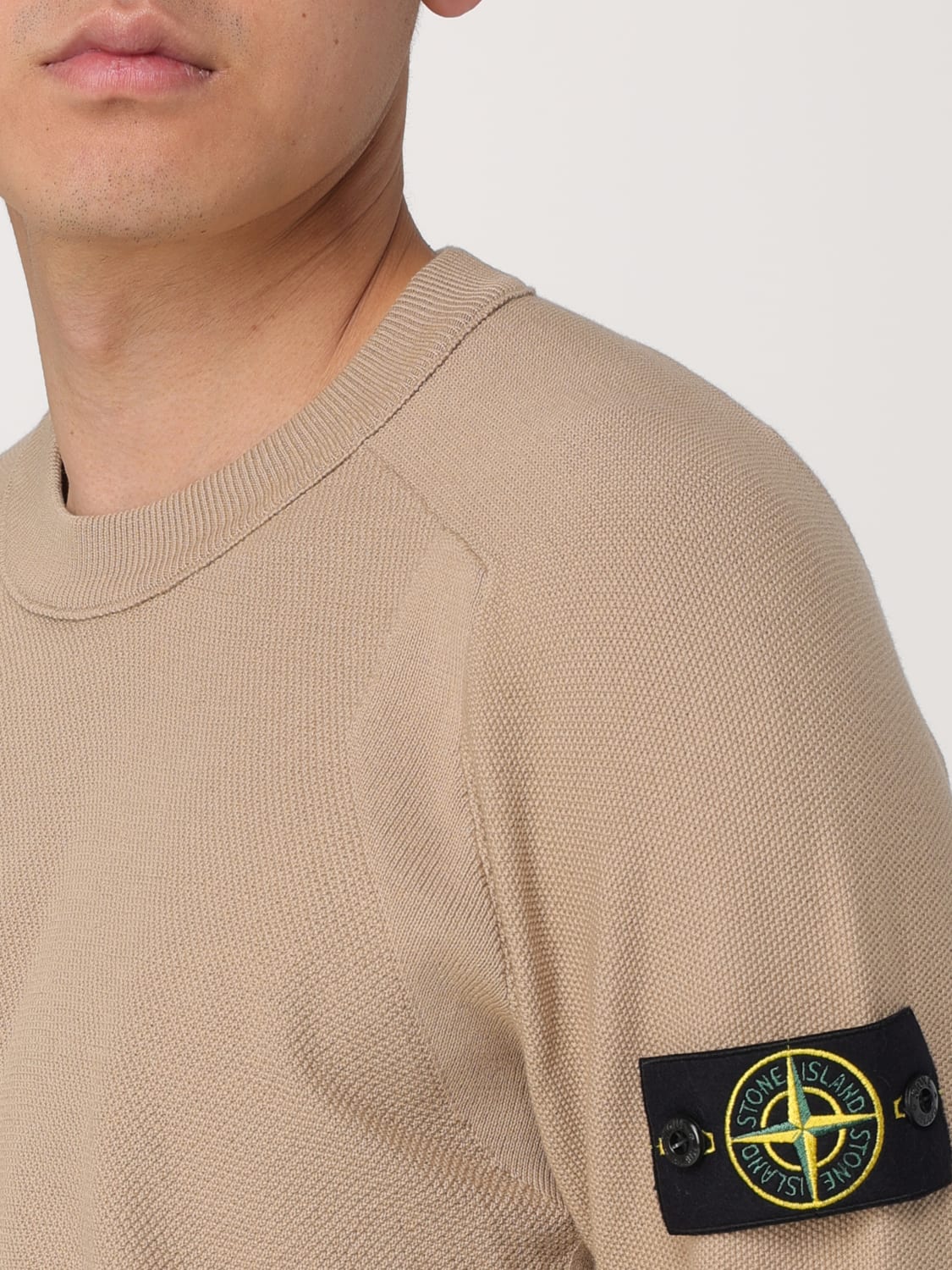 スウェット・トレーナー STONE  Men Sweater Beige 5100036S00B5 V0094 STONE ISLAND: Sweater men - Beige | Stone Island sweater
