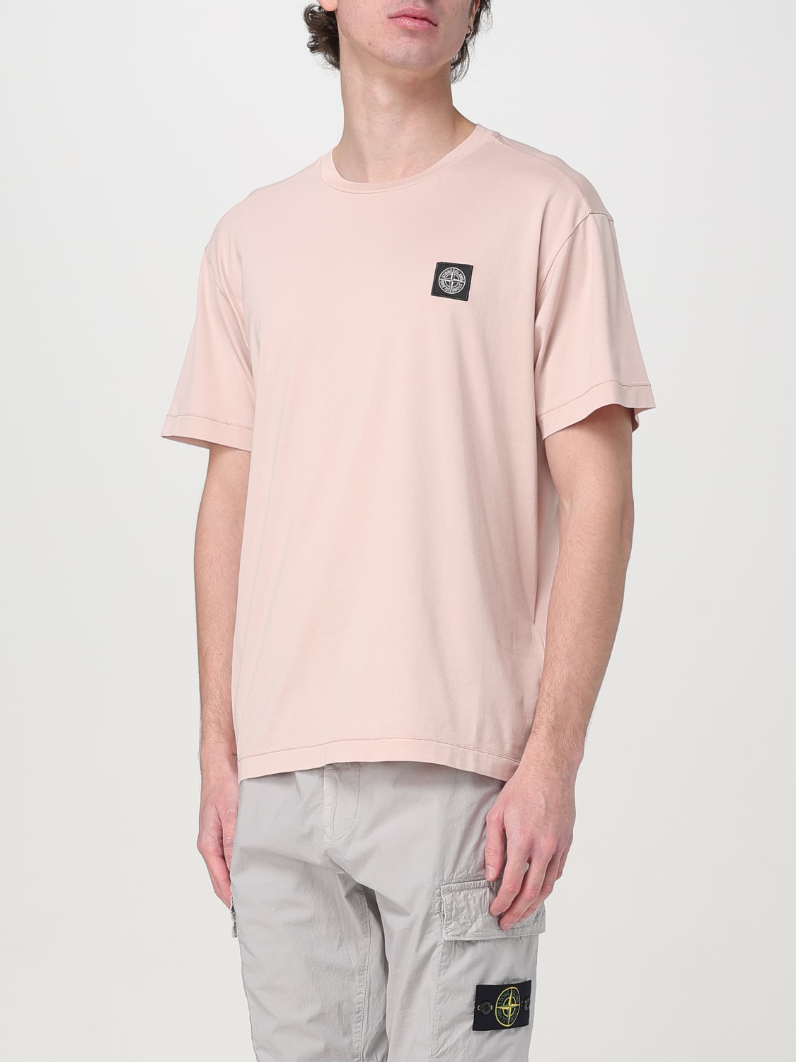 Tシャツ・カットソー STONE  Men T Shirts 2100039 PINK STONE ISLAND: T-shirt men - Pink | Stone Island t-shirt