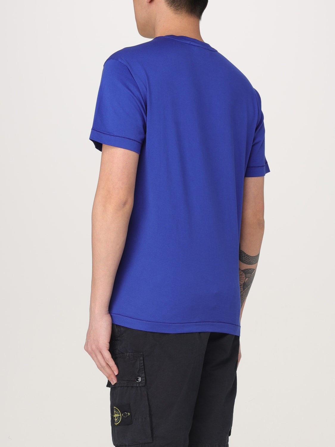 STONE ISLAND T-SHIRT: T-shirt homme Stone Island, Bleu Royal - Img 2