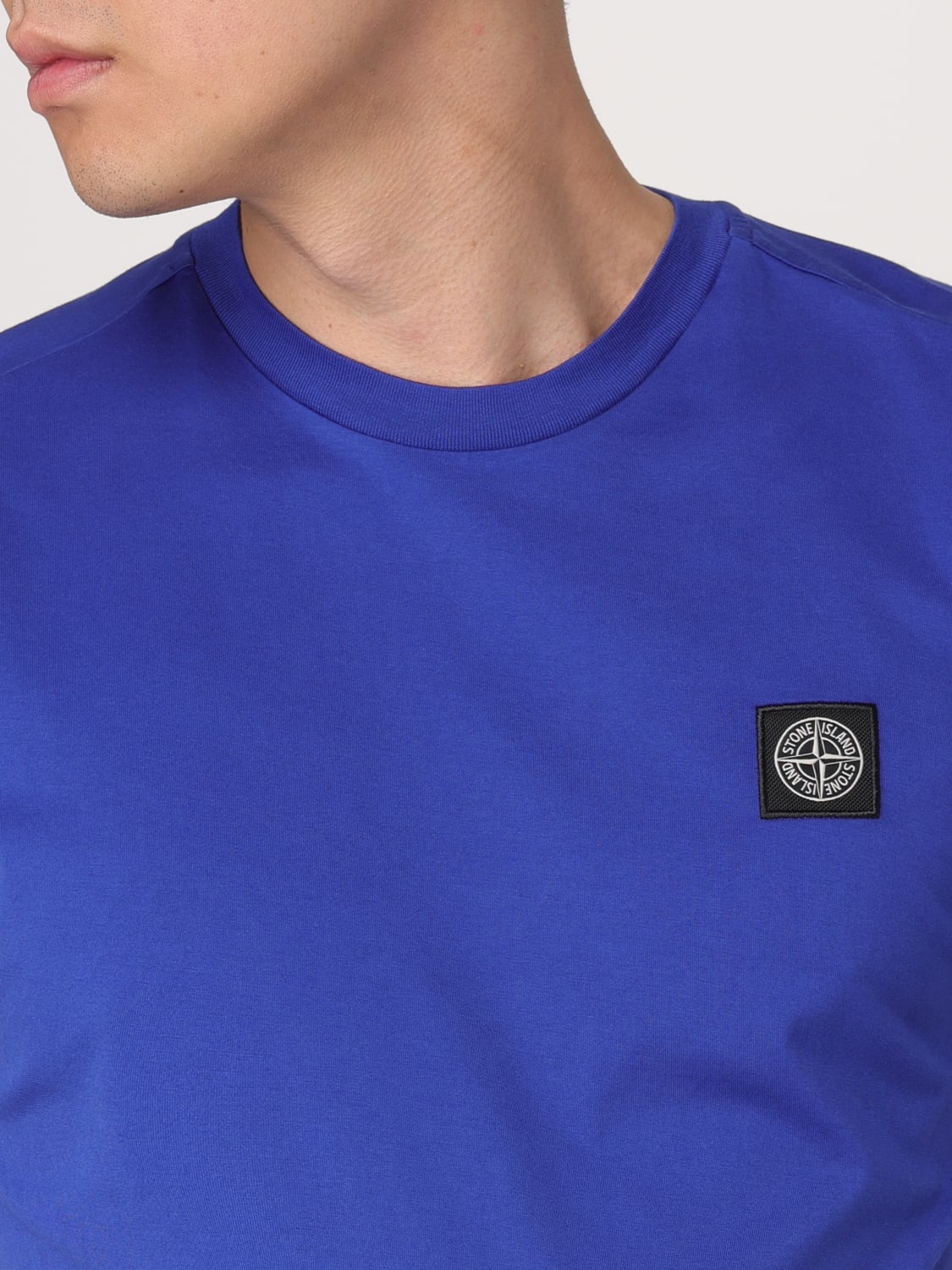 STONE ISLAND T-SHIRT: T-shirt homme Stone Island, Bleu Royal - Img 4
