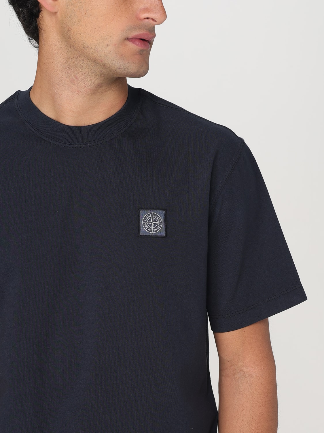 STONE ISLAND: T-shirt men - Blue | Stone Island t-shirt
