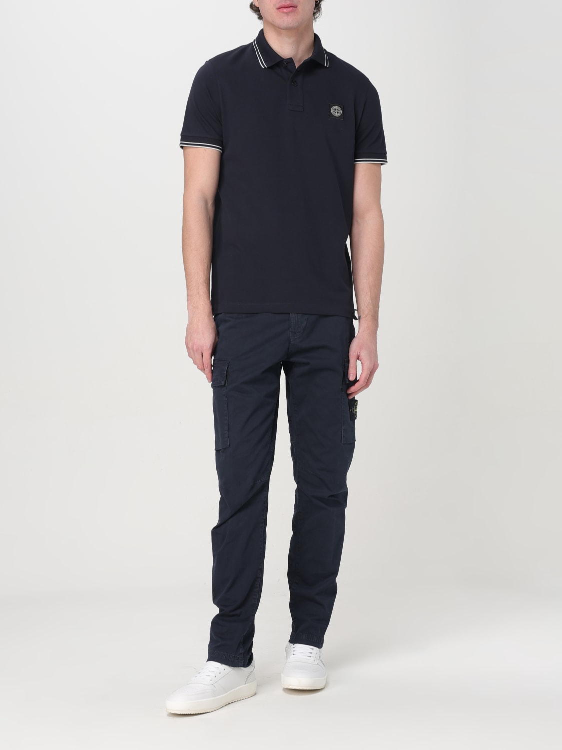 STONE ISLAND リンガー ポロシャツ White Mサイズ