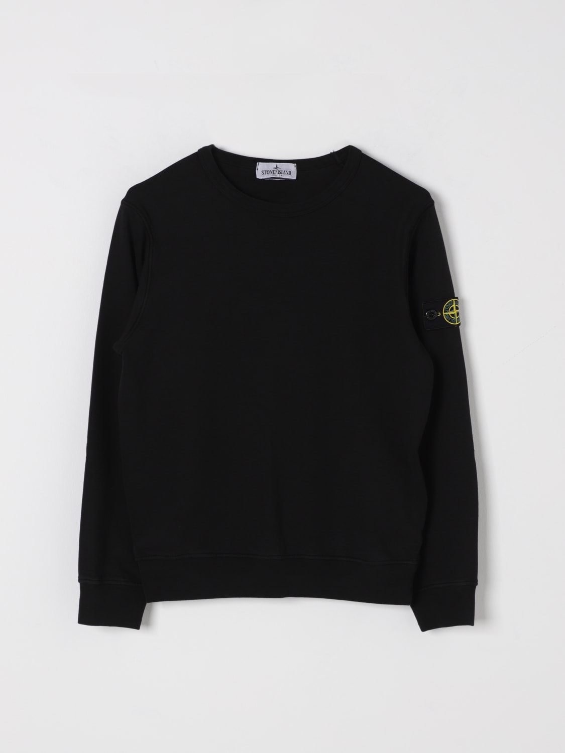 STONE  黒色セーター STONE ISLAND JUNIOR：セーター ボーイ - ブラック | GIGLIO.COM