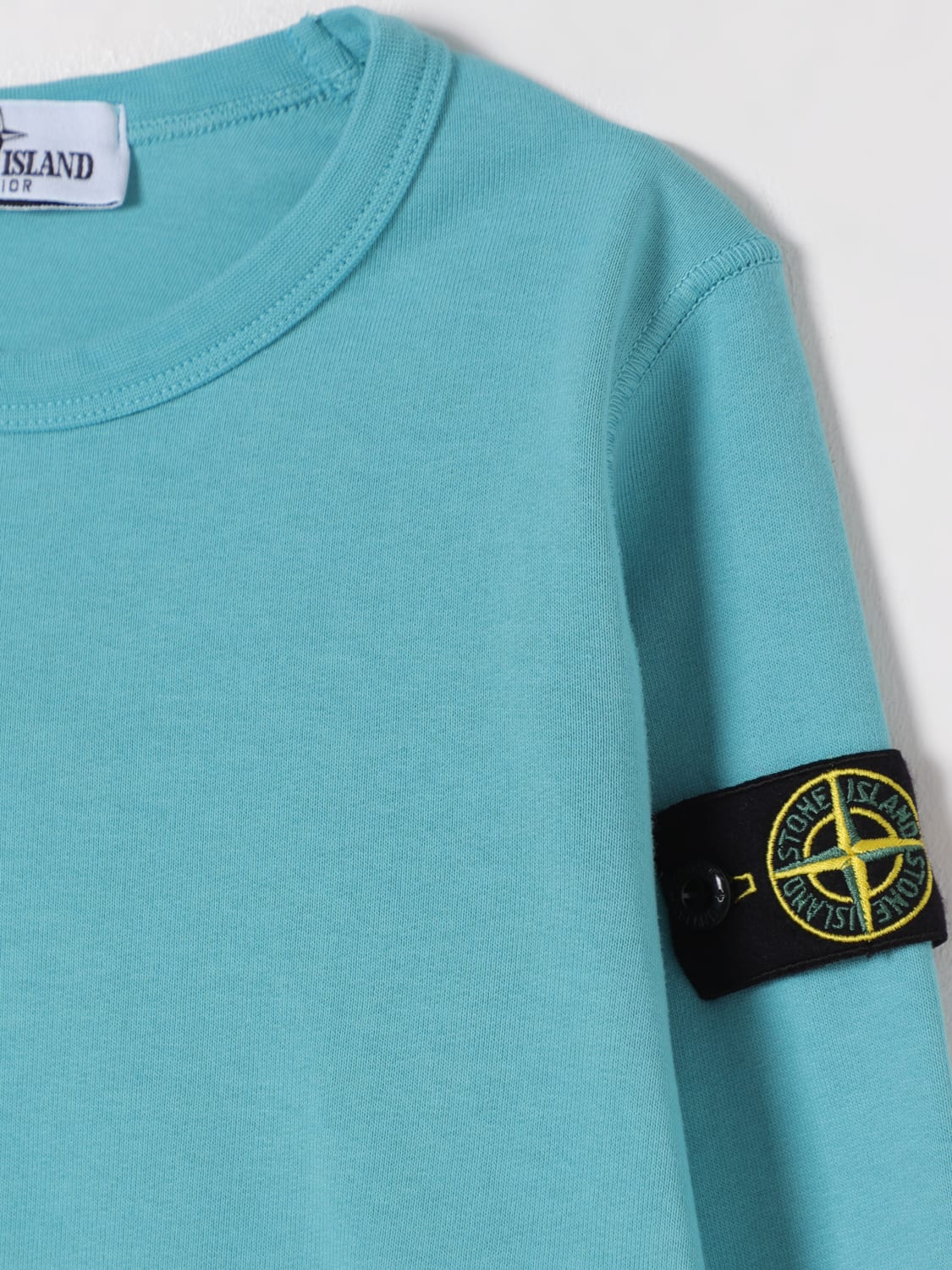 STONE ISLAND JUNIOR SWEATER: Sweater kids Stone Island Junior, Turquoise - Img 3