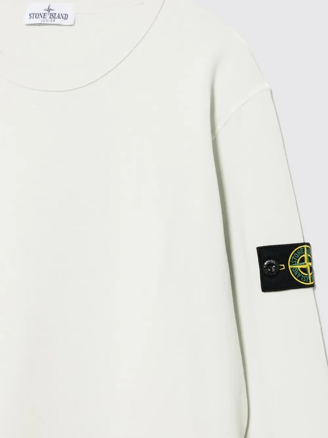 STONE ISLAND JUNIOR PULL: Pull enfant Stone Island Junior, Blanc 1 - Img 3