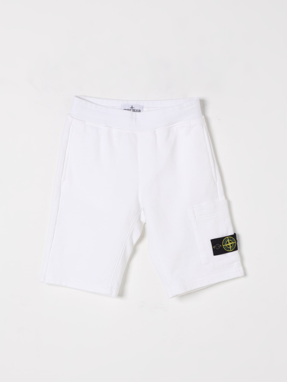 STONE ISLAND JUNIOR SHORTS: Shorts kids Stone Island Junior, White - Img 1