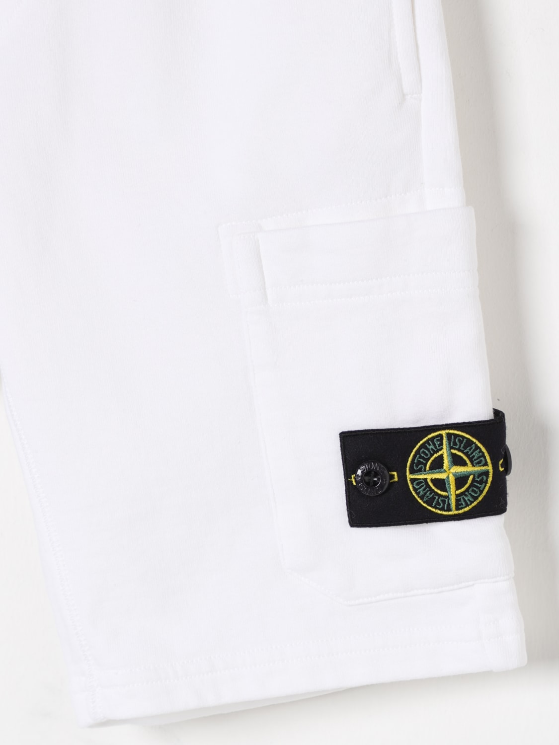 STONE ISLAND JUNIOR SHORTS: Shorts kids Stone Island Junior, White - Img 3