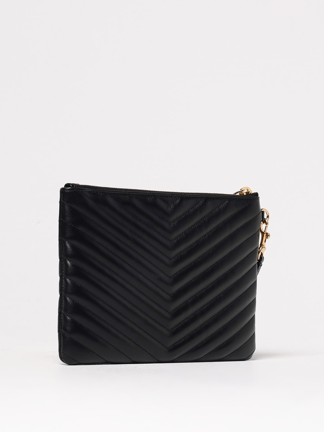 SAINT LAURENT PORTADOCUMENTI: Pochette da polso Cassandre Saint Laurent, Nero - Img 2