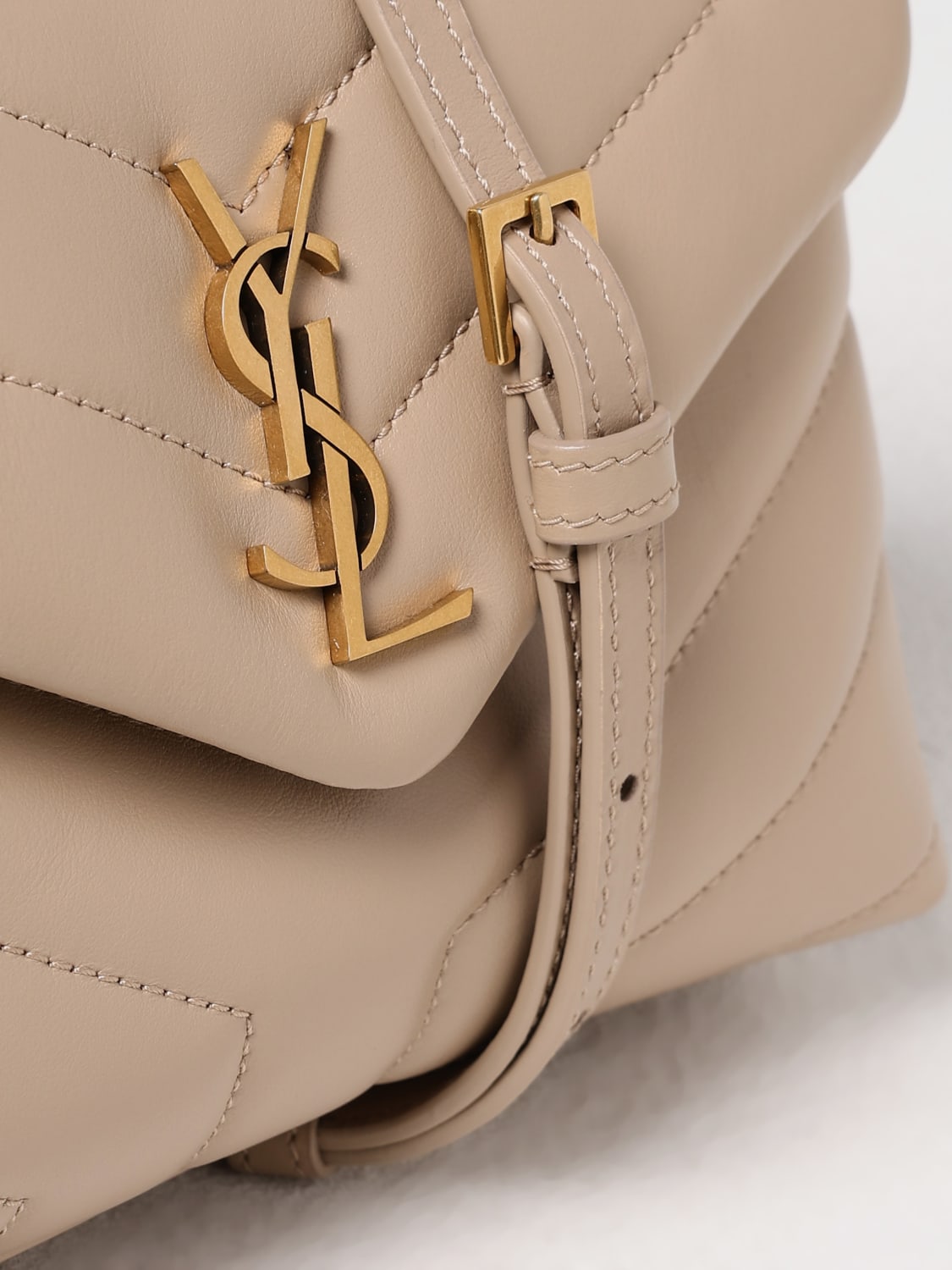 SAINT LAURENT: Shoulder bag woman - Beige | Saint Laurent