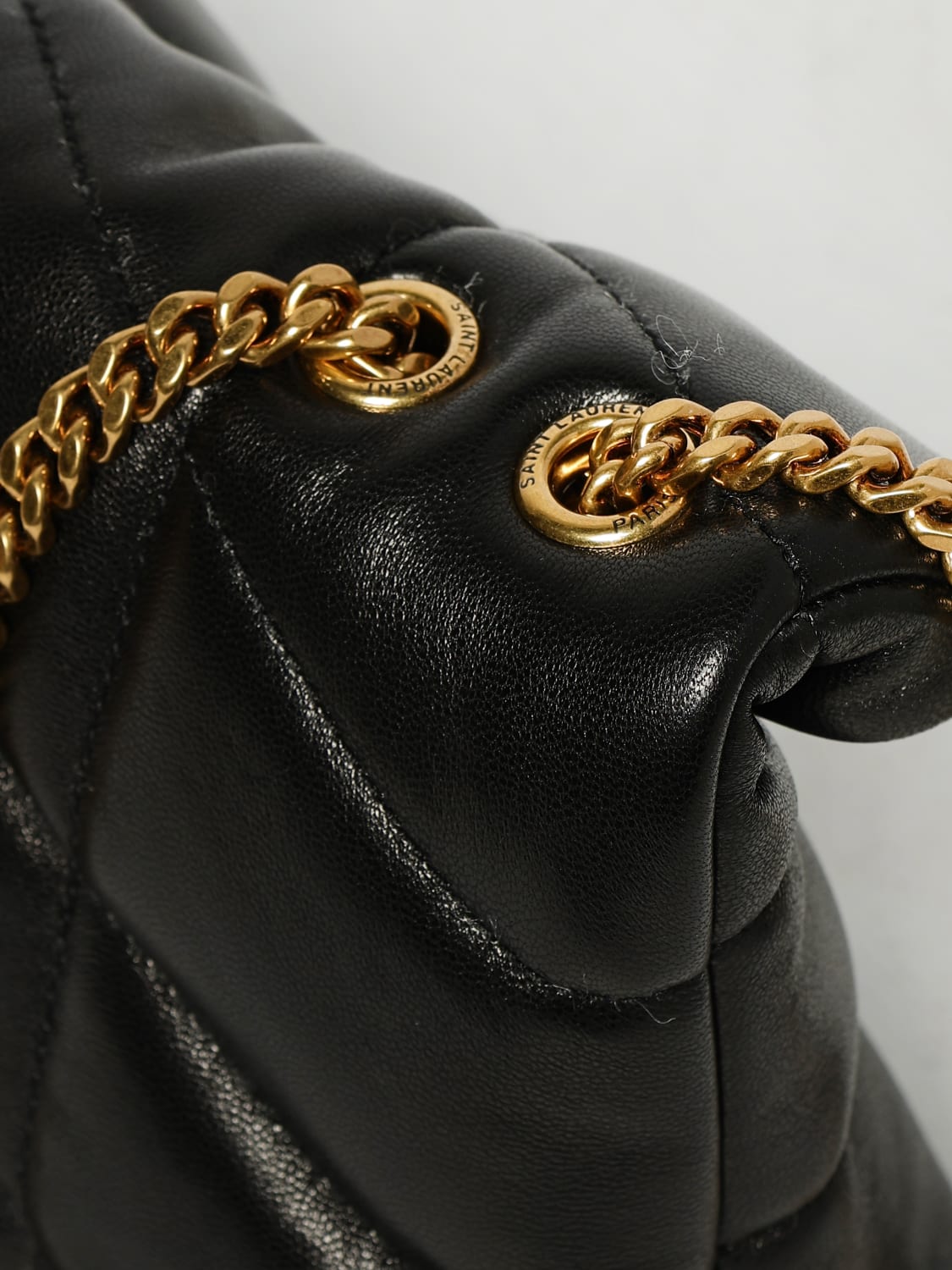 SAINT LAURENT BORSA MINI: Borsa Puffer Toy Saint Laurent in nappa trapuntata , Nero - Img 4