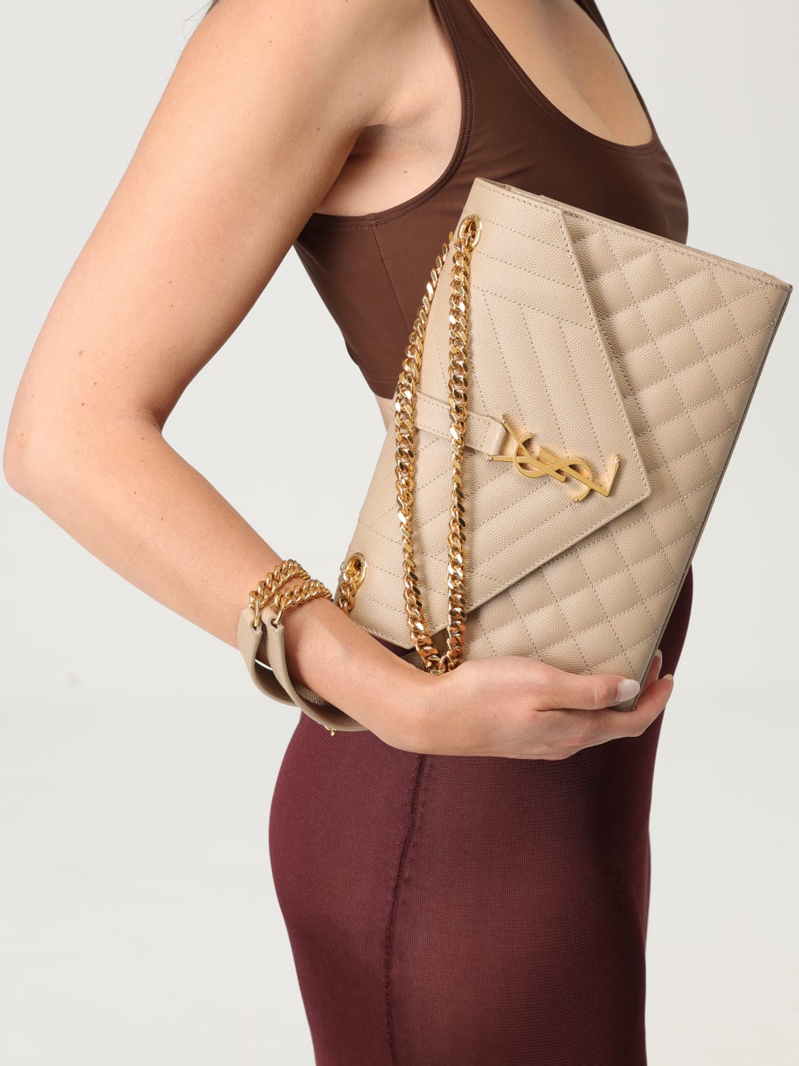 ショルダーバッグ・ポシェット SAINT LAURENT Woman Shoulder bag Beige 600185BOW91 2721 SAINT LAURENT: Shoulder bag woman - Beige | Saint Laurent